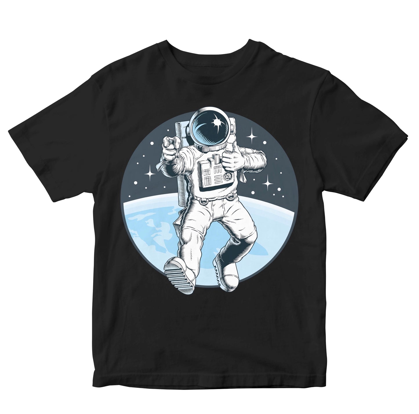 Cool Astronaut Thumbs Up & Pointing Gesture Kids