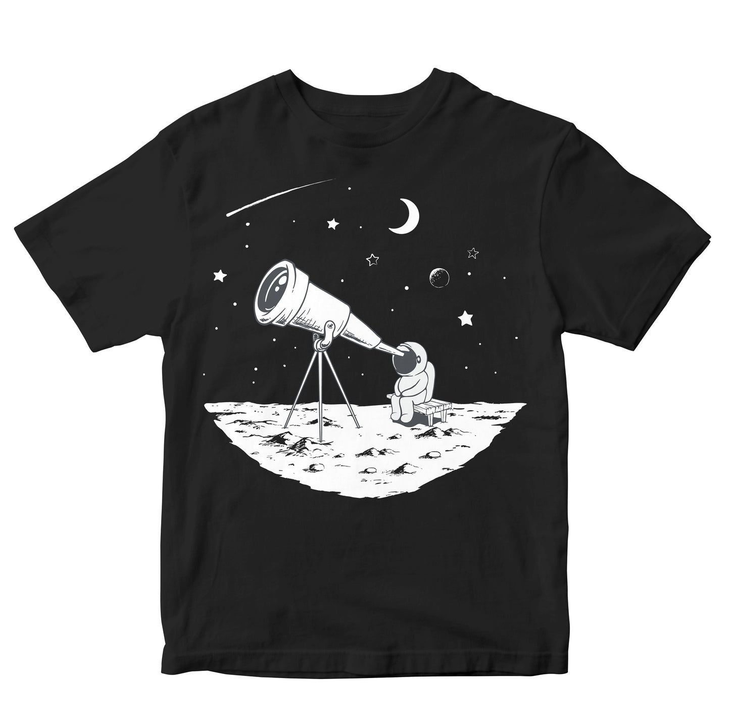 Astronaut Observing Space With Telescope Toddler