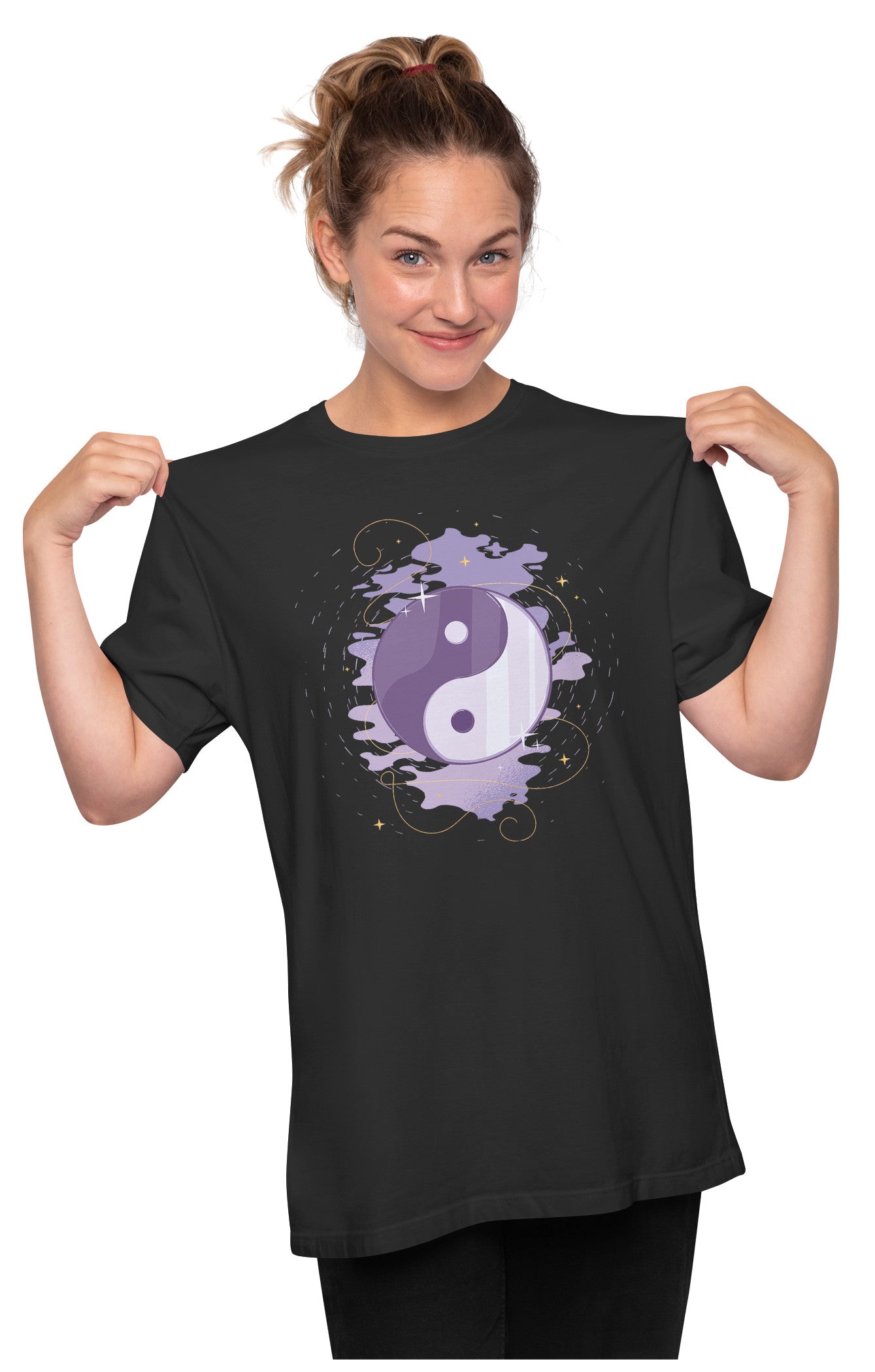 Yin Yang Mystic Symbol Artwork Oversized Unisex T-shirt