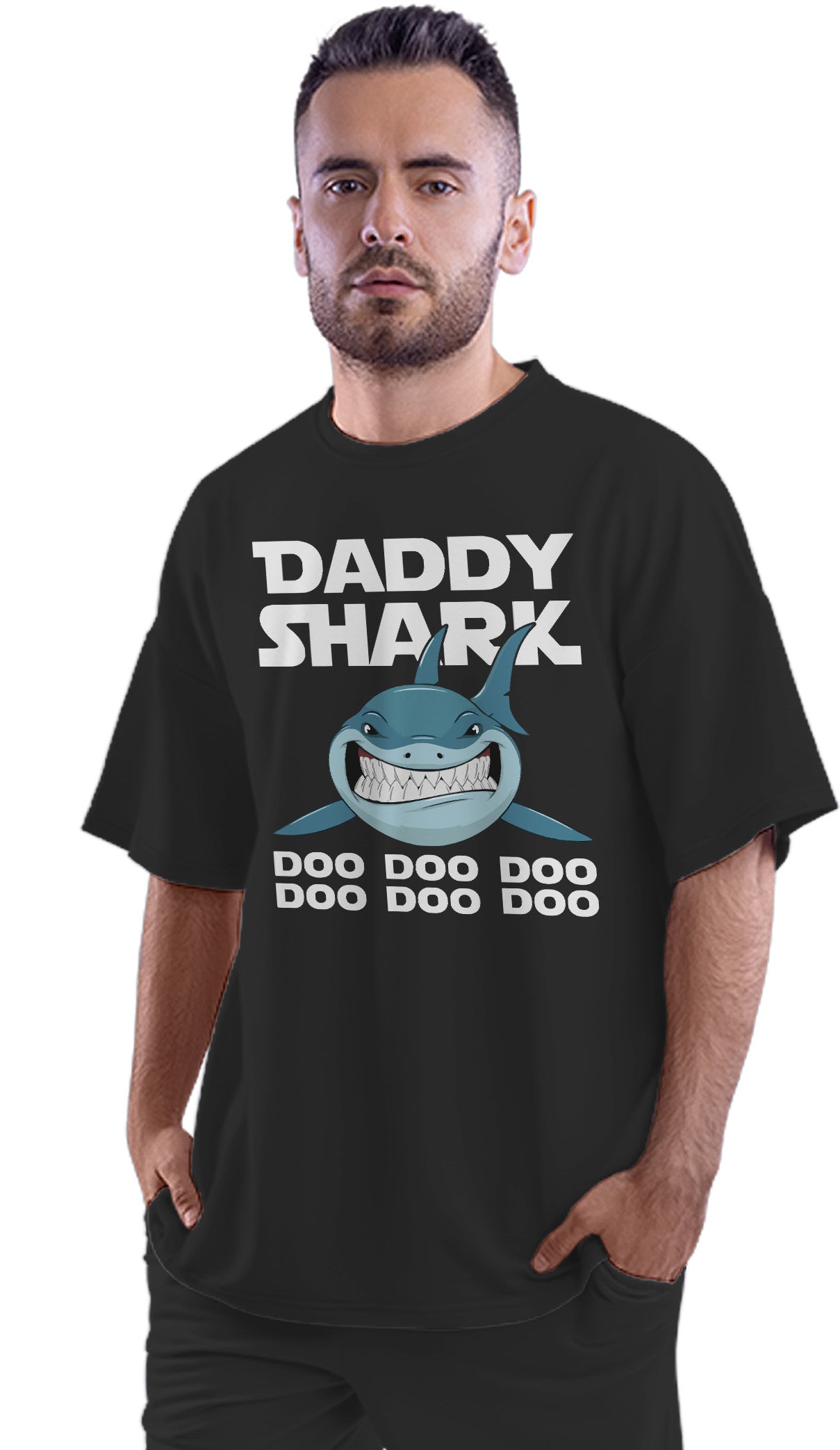 Daddy Shark Doo Doo Doo Oversized Unisex T-shirts