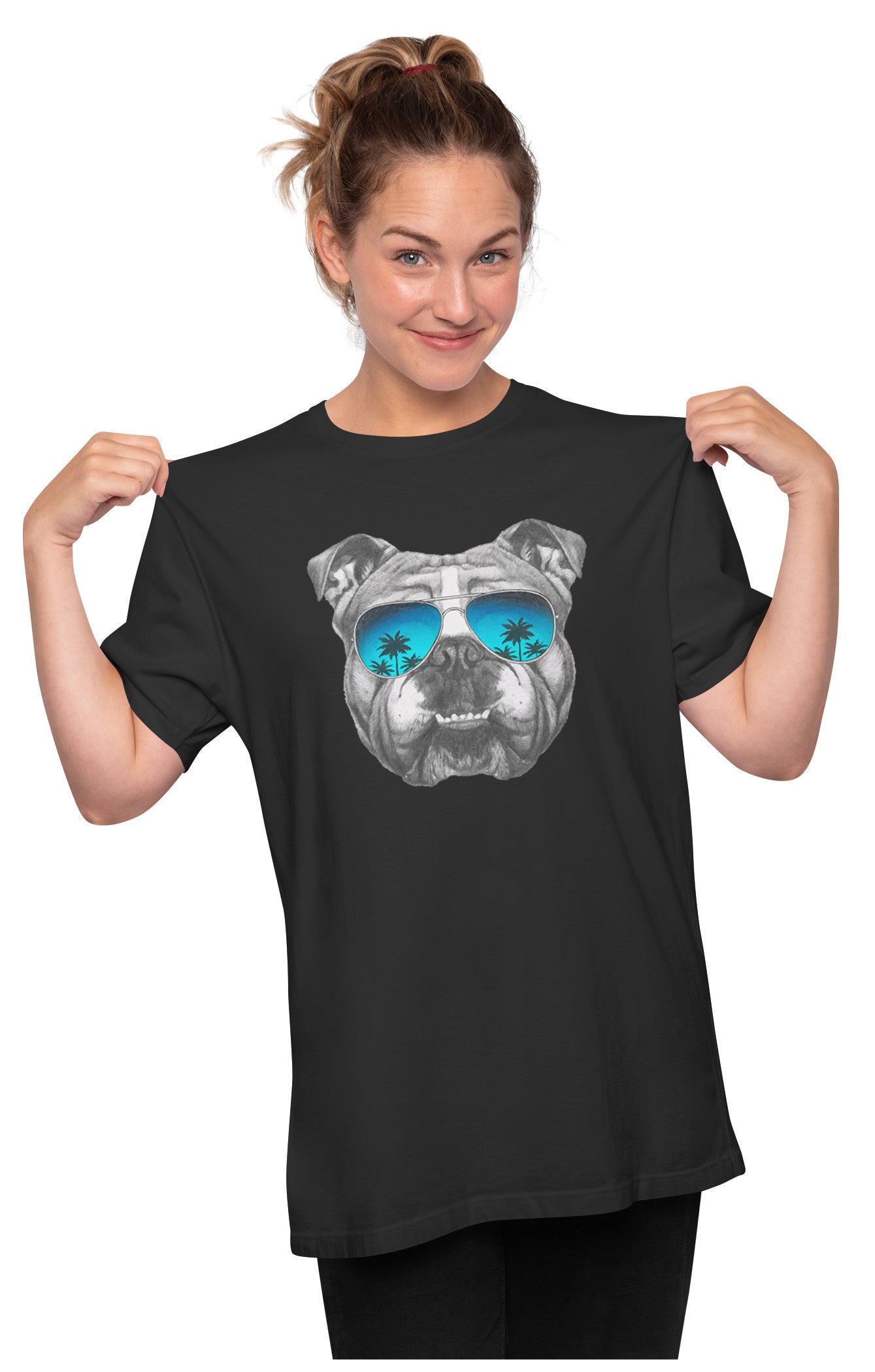 Chill Boxer With Sunglasses - Pit Bull Terrier Oversized Unisex T-shirt