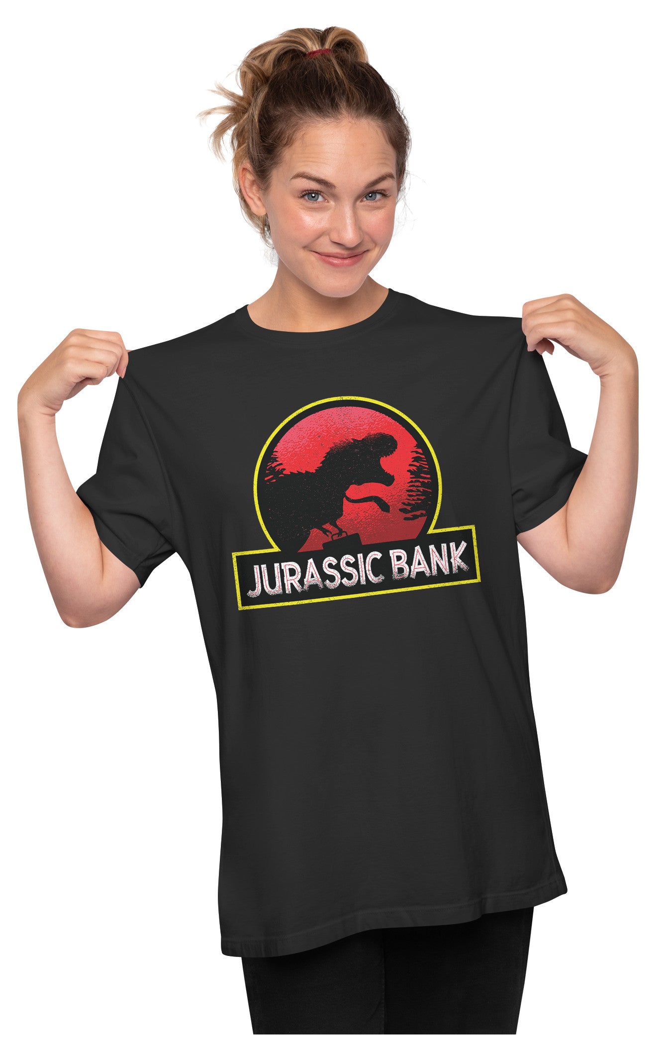 Jurassic Bank - Dinosaur Banker Oversized Unisex T-shirt
