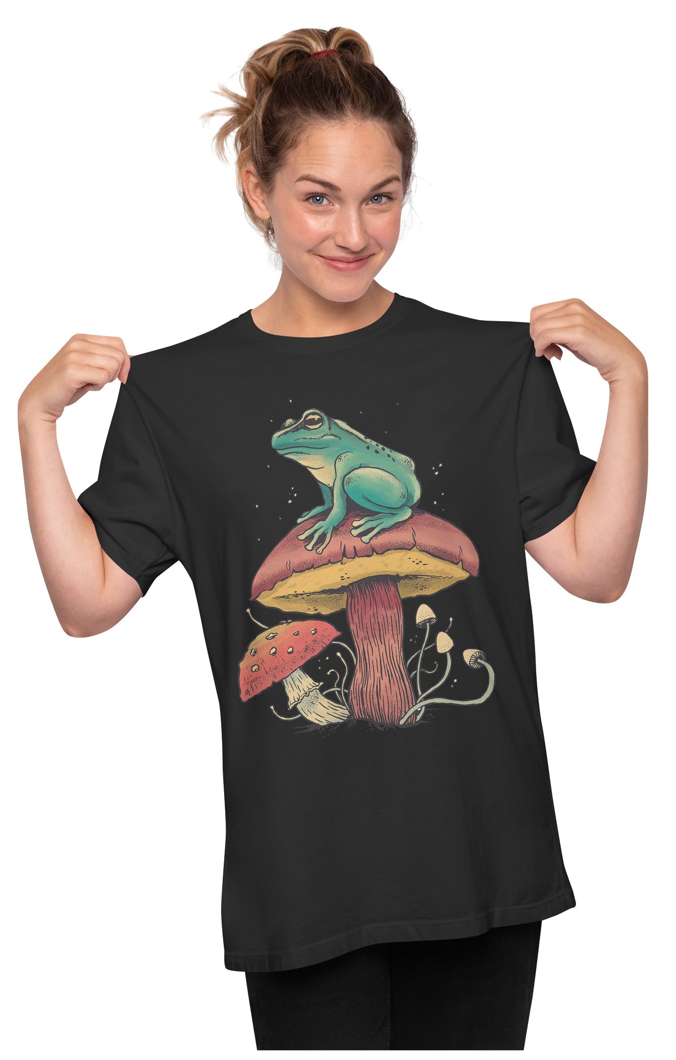 Frog Over Mushroom Oversized Unisex T-shirt