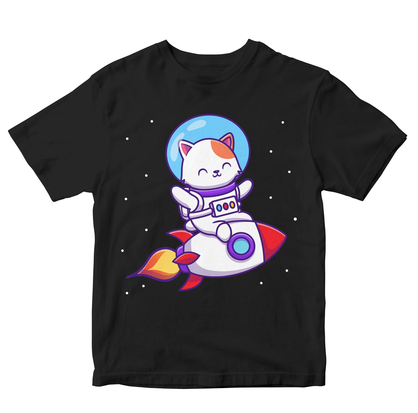 Cute Cat Astronaut On Rocket Toddler