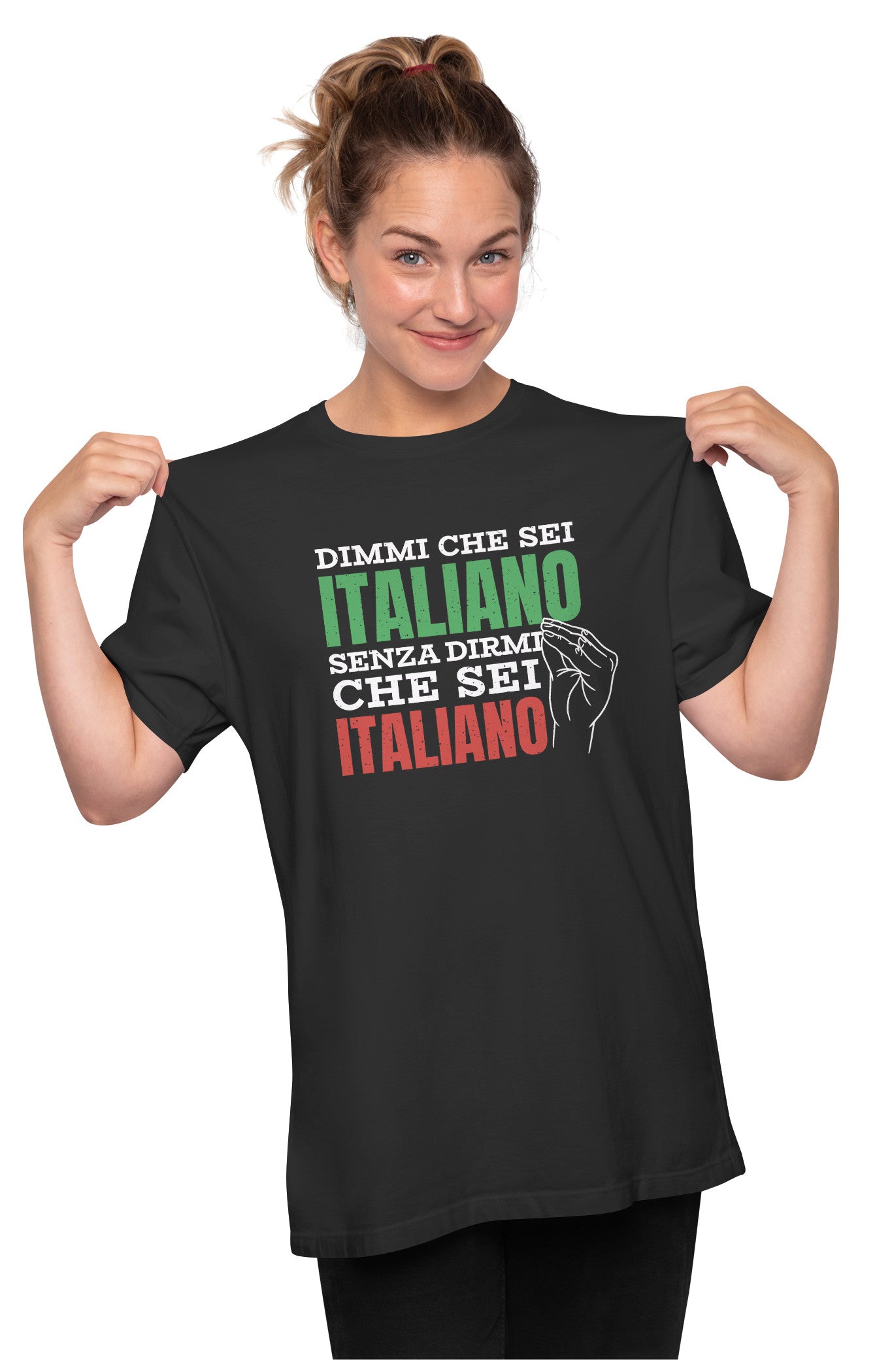 Italian Hand Gesture Funny Quote Oversized Unisex T-shirt