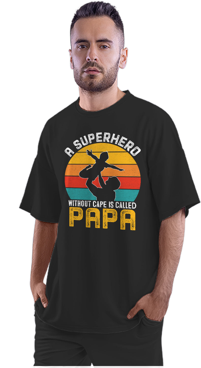 Papa - A Superhero Oversized Unisex T-shirt
