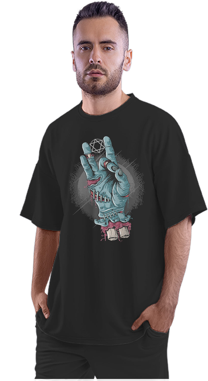 Zombie Hand Chill Artwork Oversized Unisex T-shirt