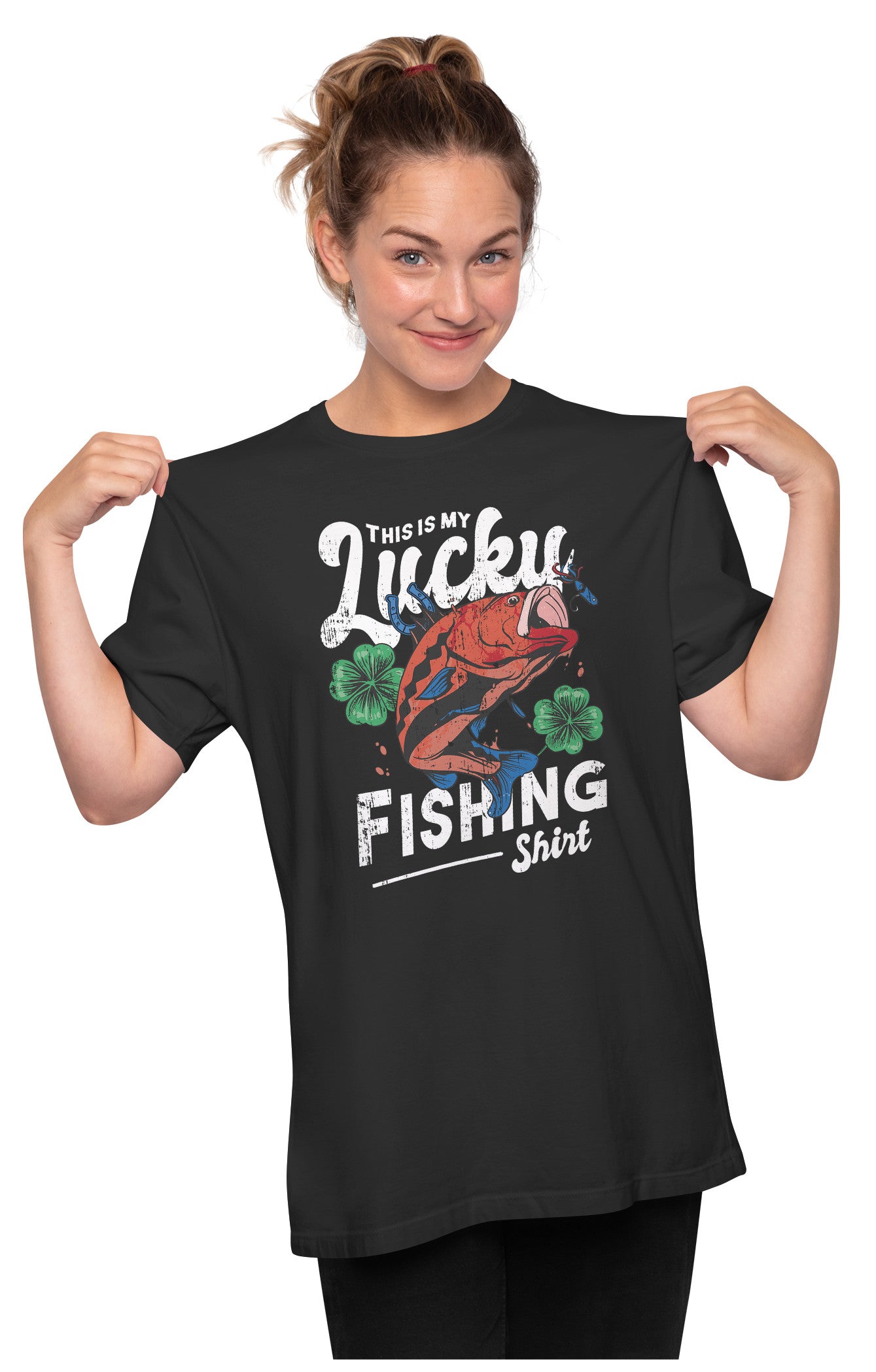 Lucky Fishing T-Shirt Oversized Unisex T-shirt