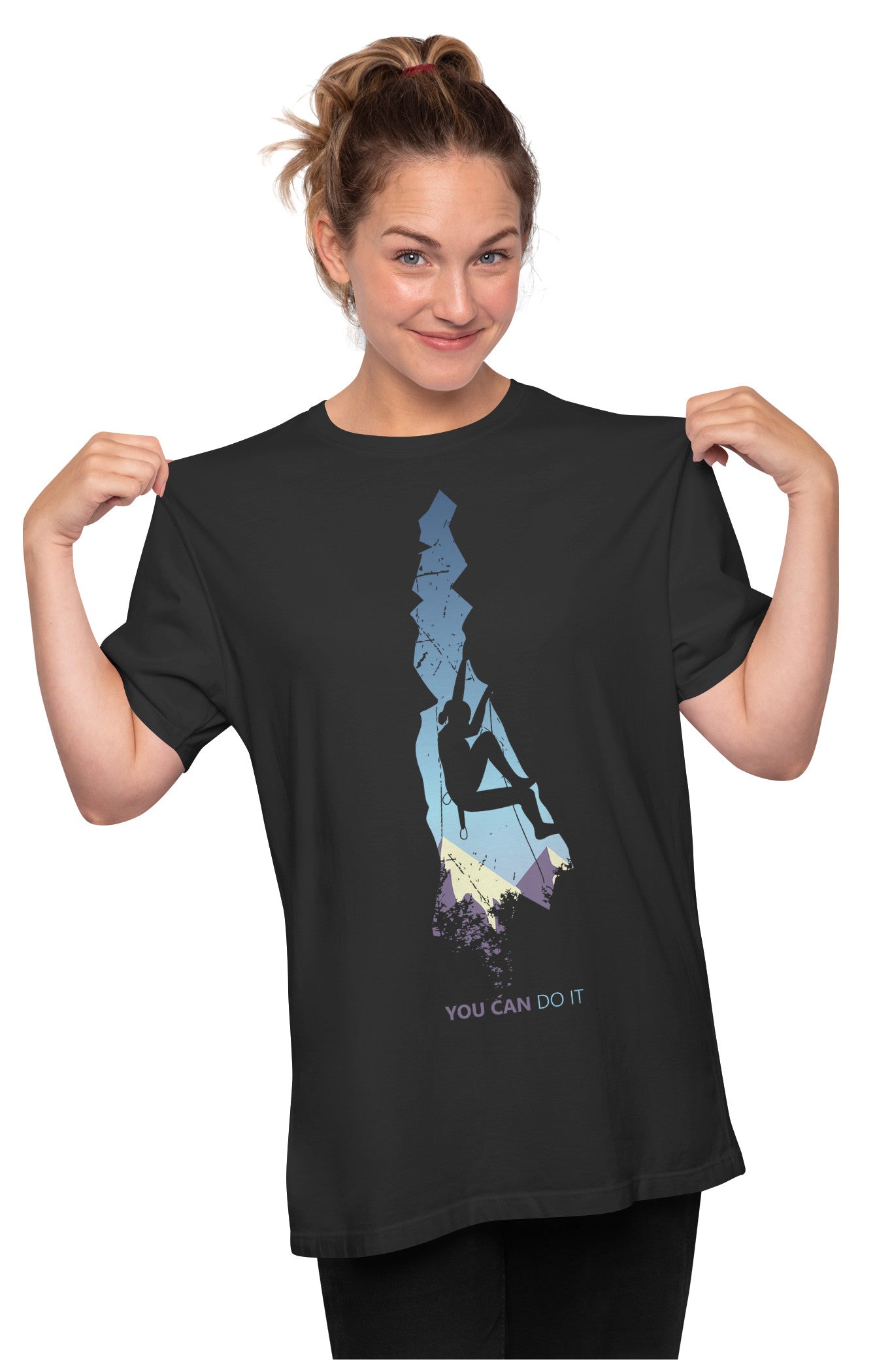 You Can Do It - Mountian Climber Girl Oversized Unisex T-shirt