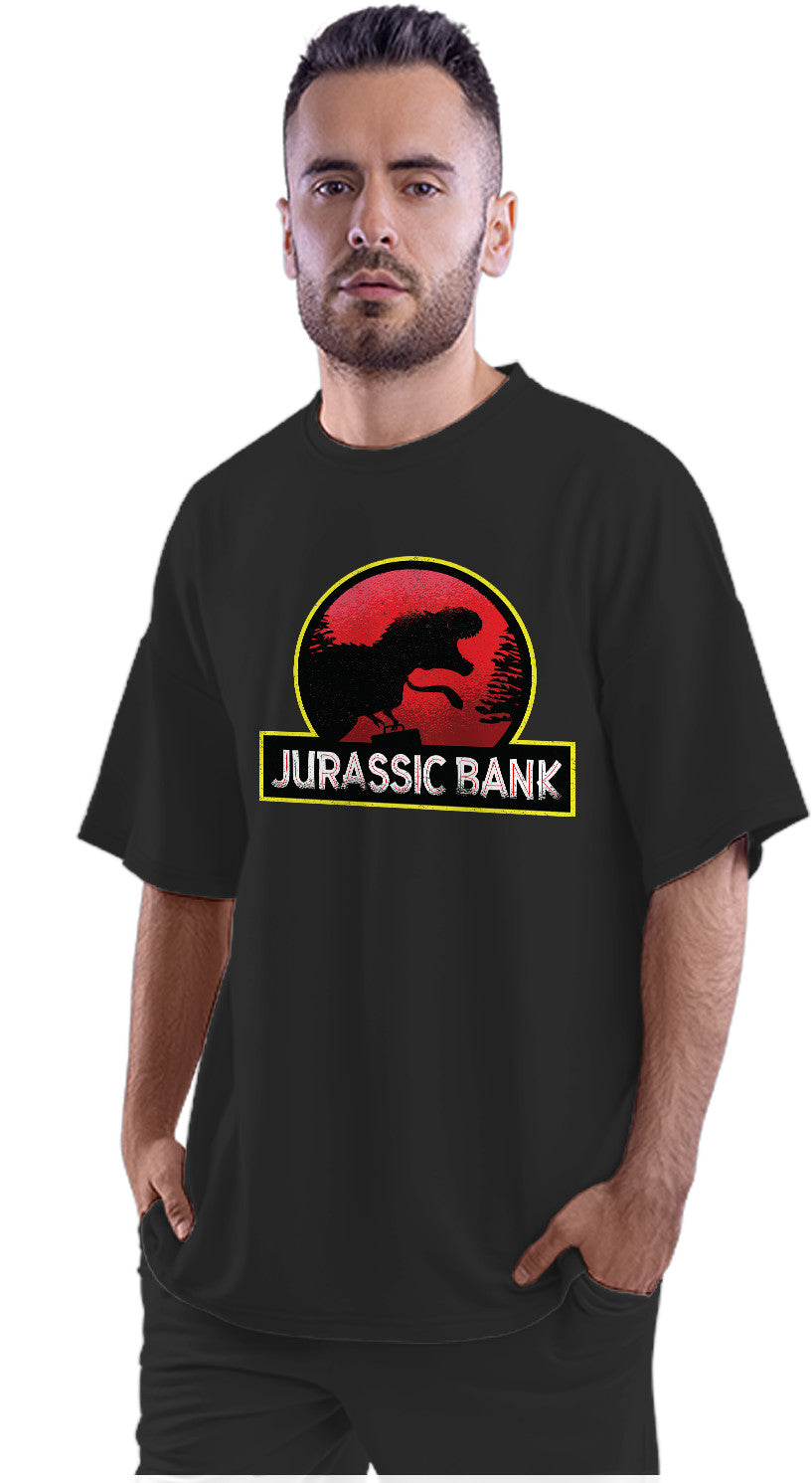 Jurassic Bank - Dinosaur Banker Oversized Unisex T-shirt