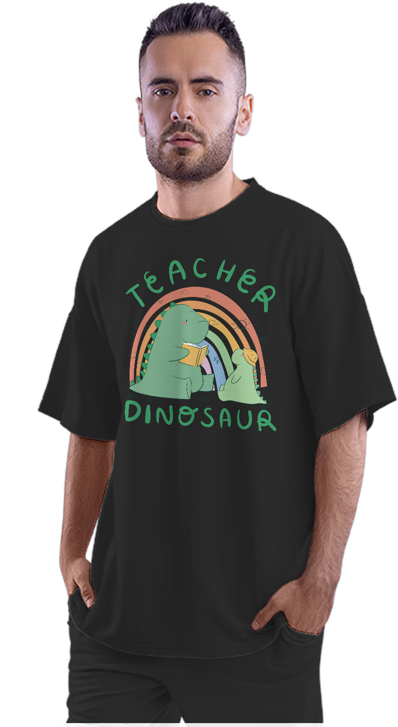 Dinosaur Teacher Oversized Unisex T-shirt
