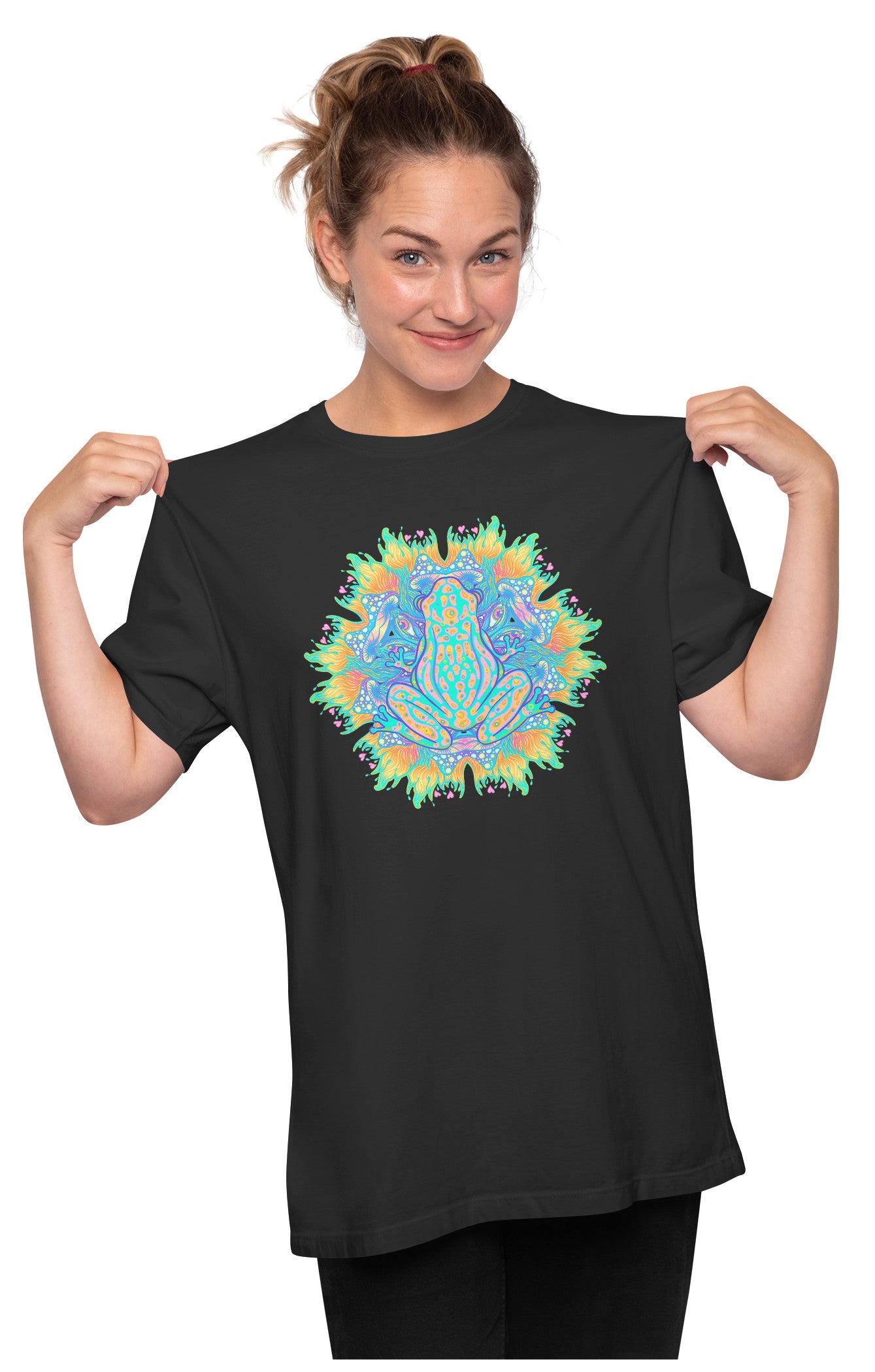 Psychedelic Frog Art Oversized Unisex T-shirt