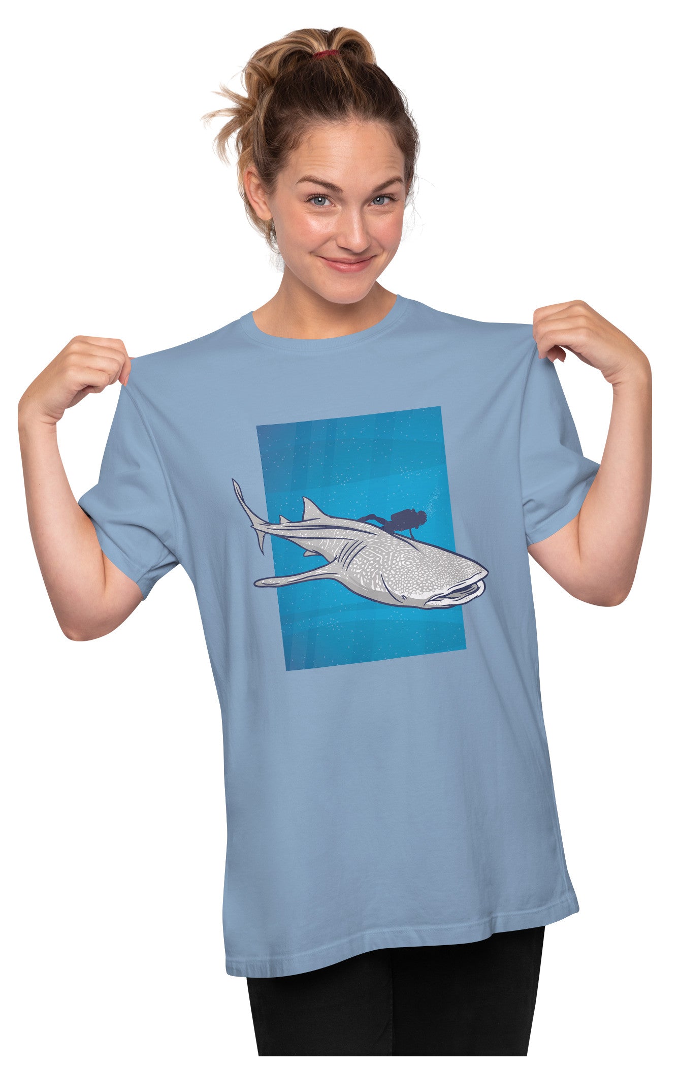 Whale Shark & Diver Oversized Unisex T-shirt