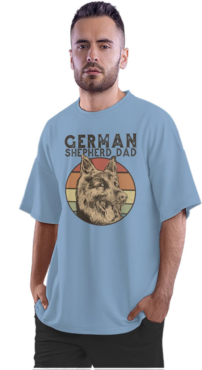 German Shepherd Dad Oversized Unisex T-shirt