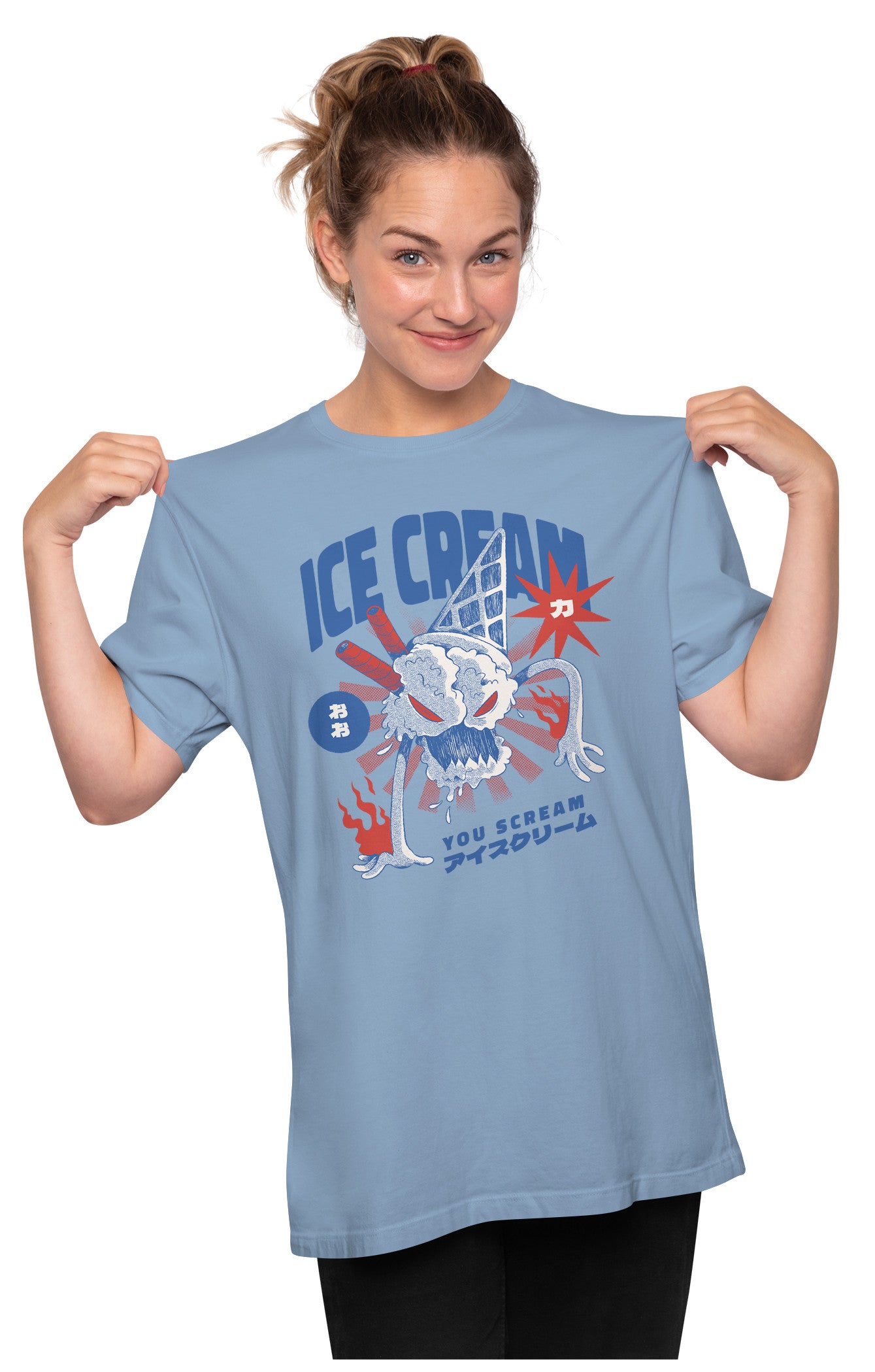 Ice Cream Kaiju Food Monster Oversized Unisex T-shirt