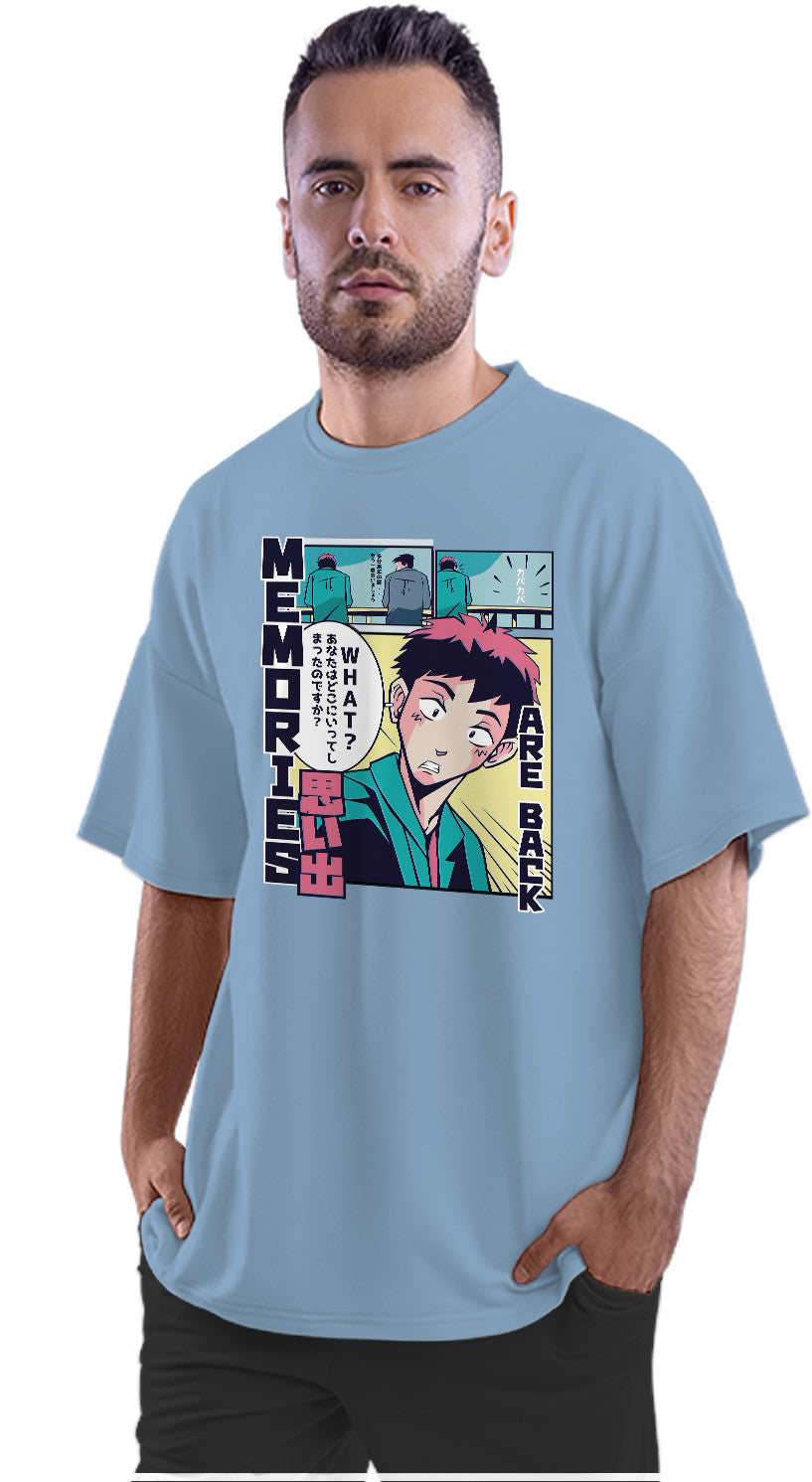 Memories Anime Manga Vaporwave Oversized Unisex T-shirt