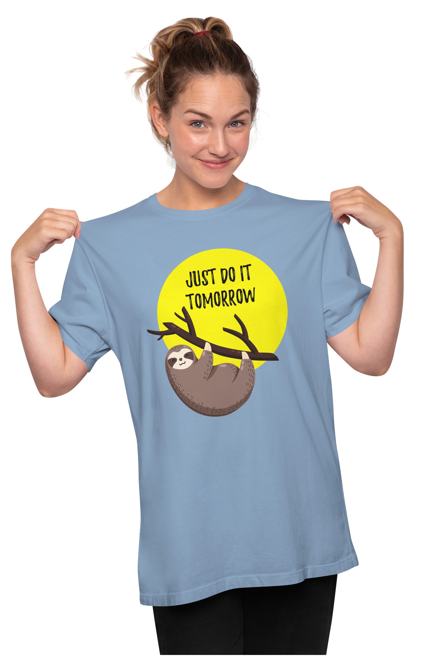 Just Do It Tomorrow - Funny Sloth Oversized Unisex T-shirt