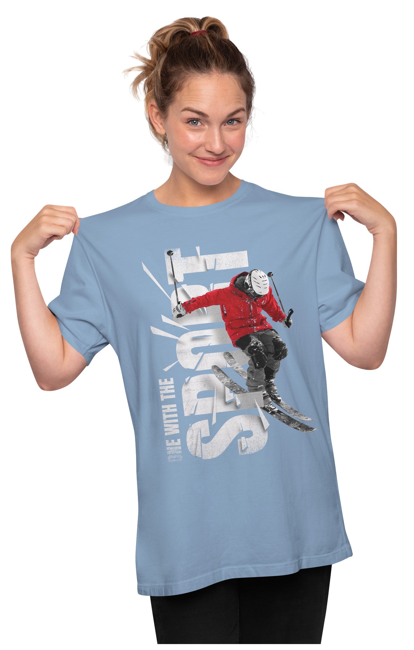 One WIth The Sport - Skiing Oversized Unisex T-shirt