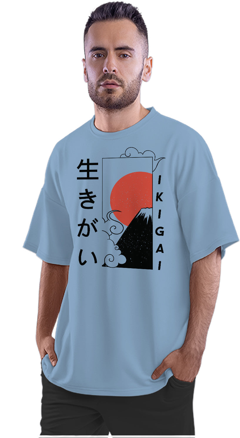 Ikigai Japanese Quote Oversized Unisex T-shirt