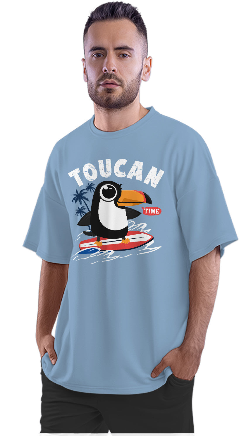 Toucan Bird - Surf Time Oversized Unisex T-shirt