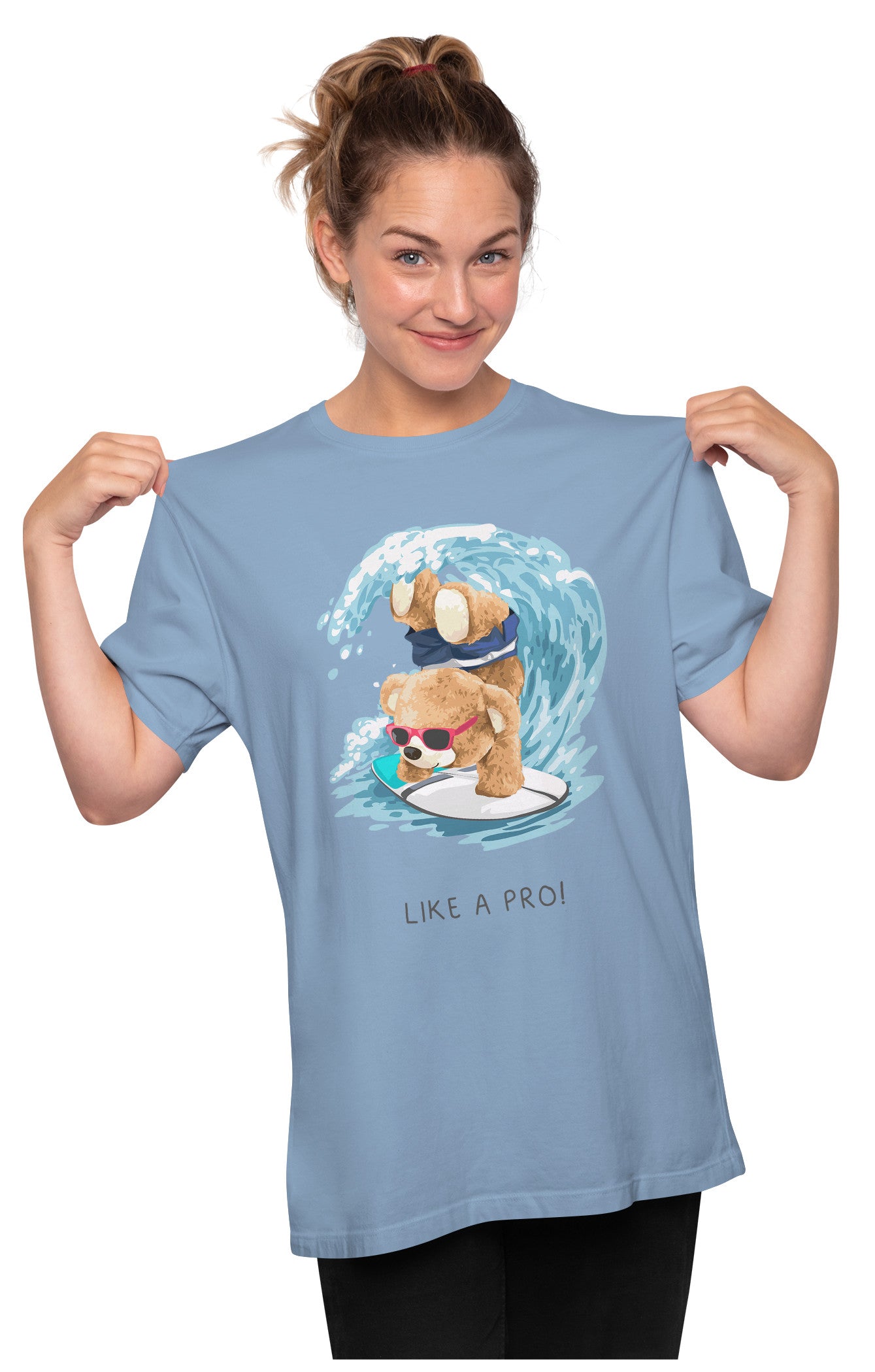Teddy Bear Surfer Oversized Unisex T-shirt