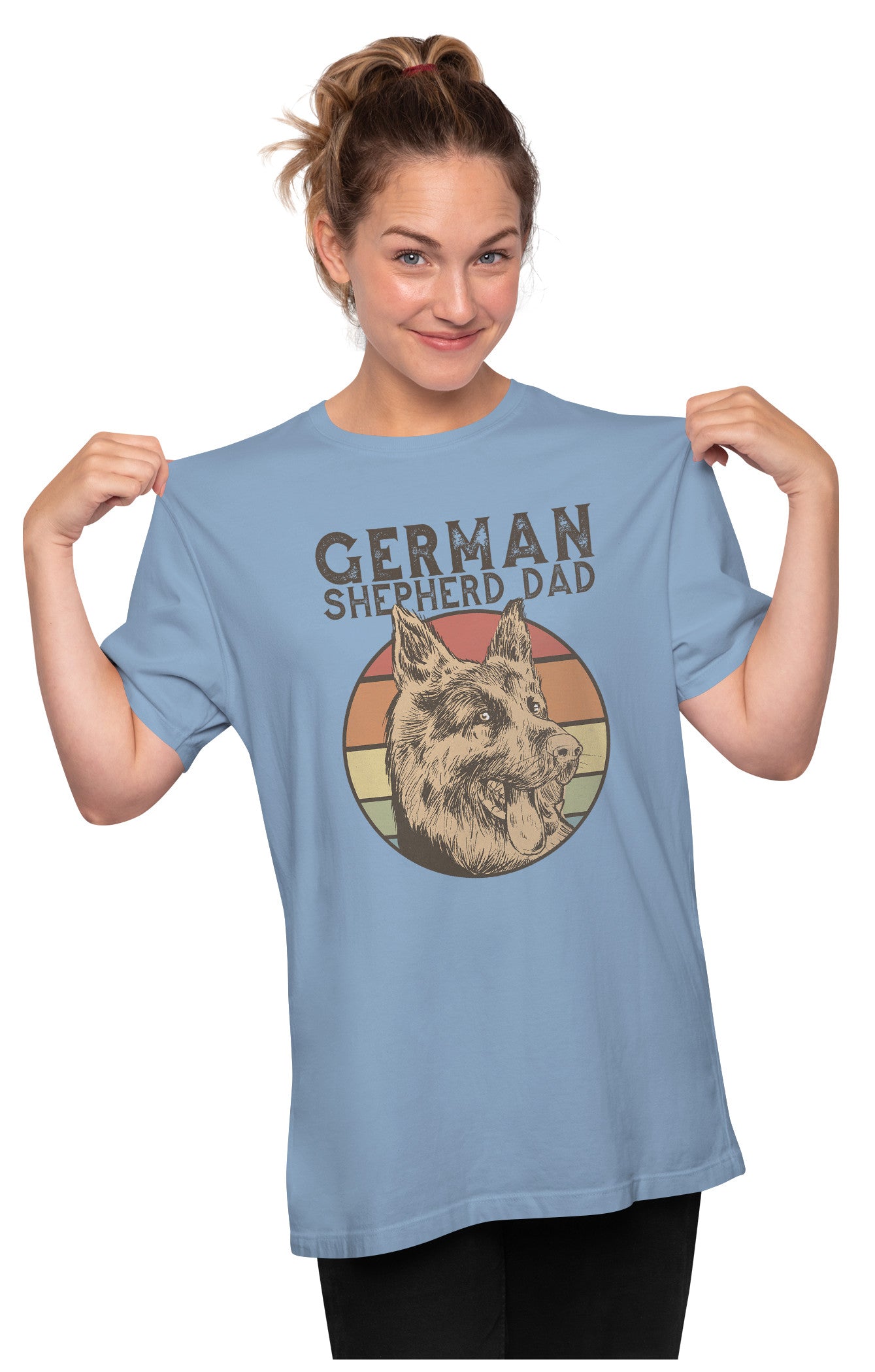 German Shepherd Dad Oversized Unisex T-shirt