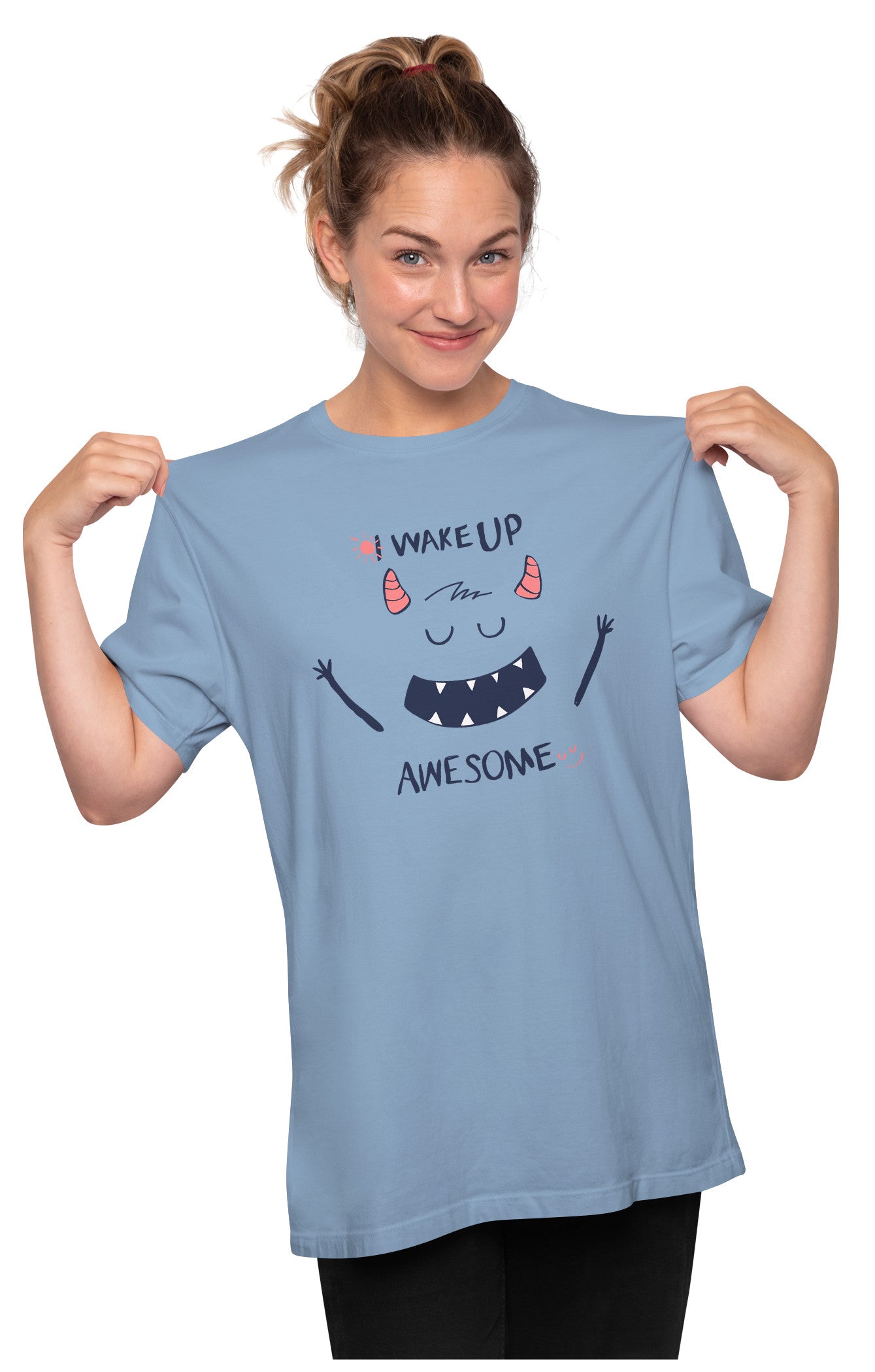 I Wake Up Awesome Oversized Unisex T-shirt