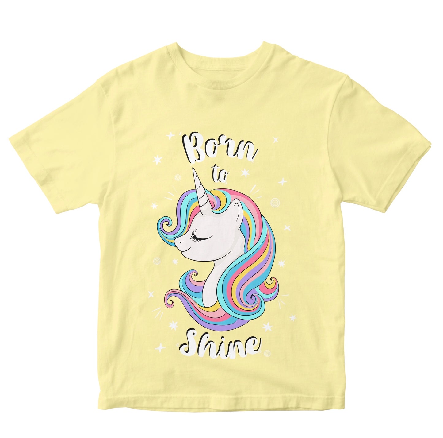 Born To Shine Unicorn Girls Kids Toddler