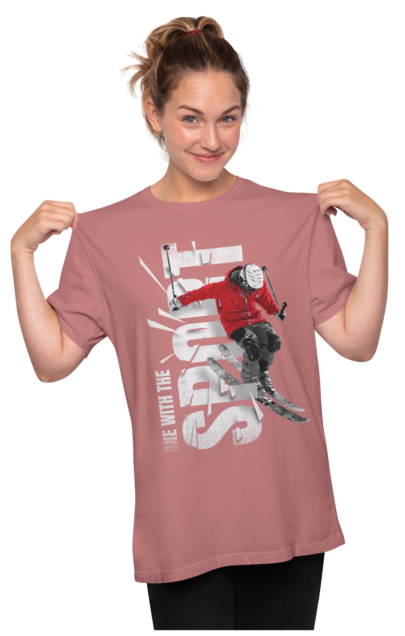 One WIth The Sport - Skiing Oversized Unisex T-shirt