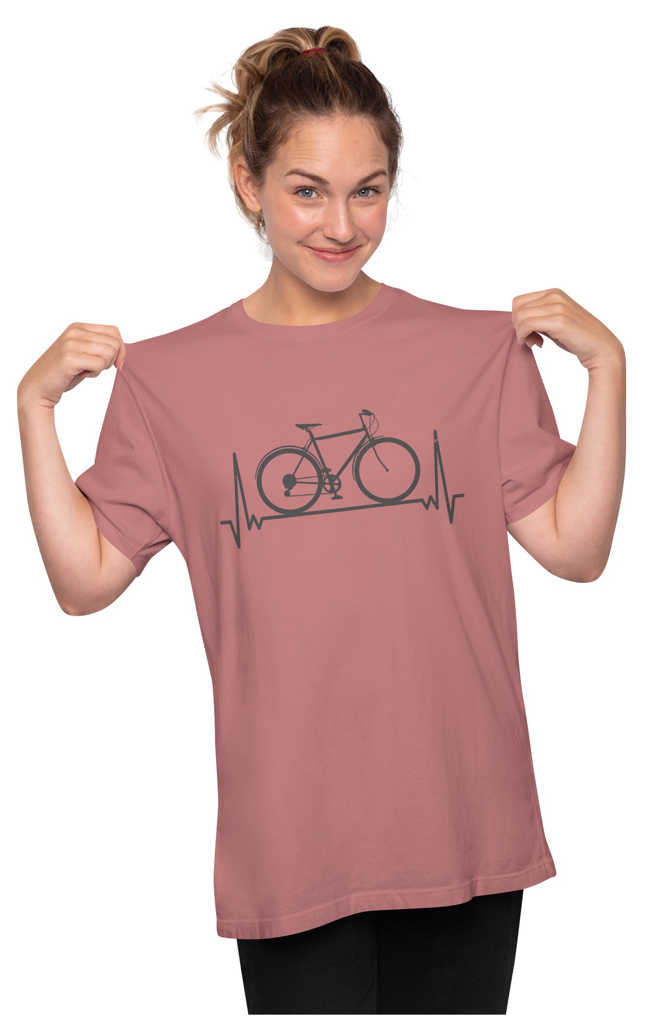 Bike Heartbeat - Bicycle Heartbeat Oversized Unisex T-shirt