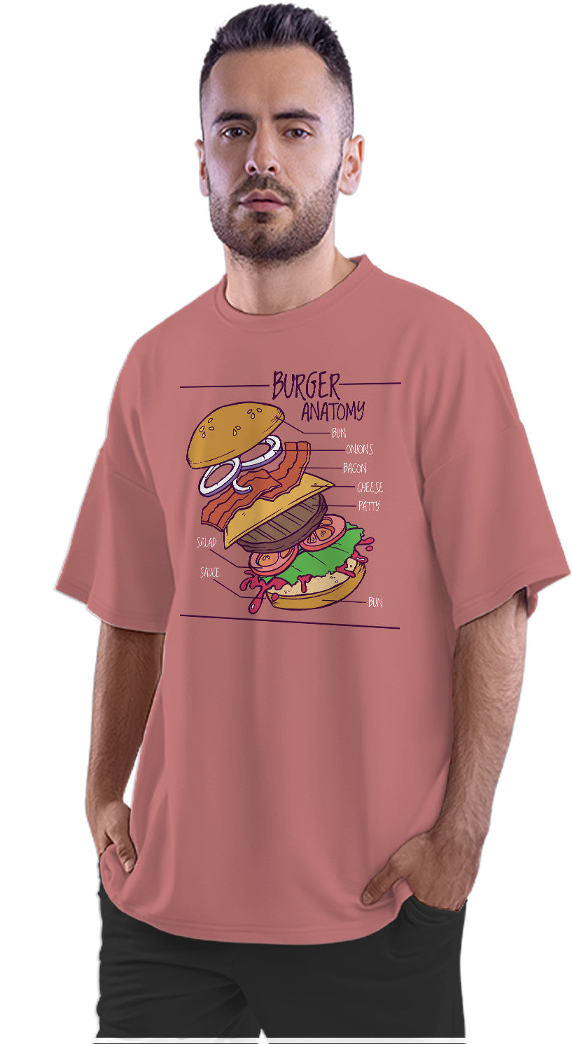 Burger Anatomy Oversized Unisex T-shirt
