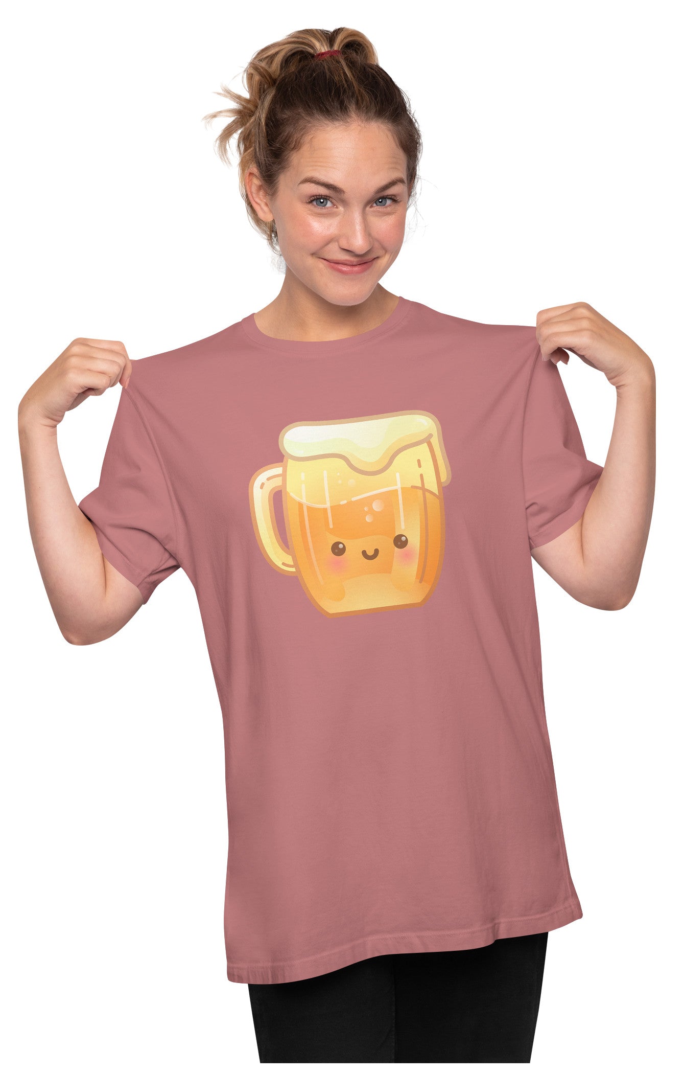 Happy Beer Mug Oversized Unisex T-shirt