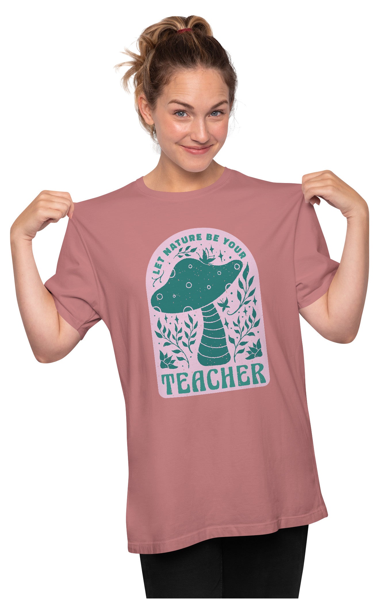 Let Nature Be Your Teacher - Mushrooms Oversized Unisex T-shirt