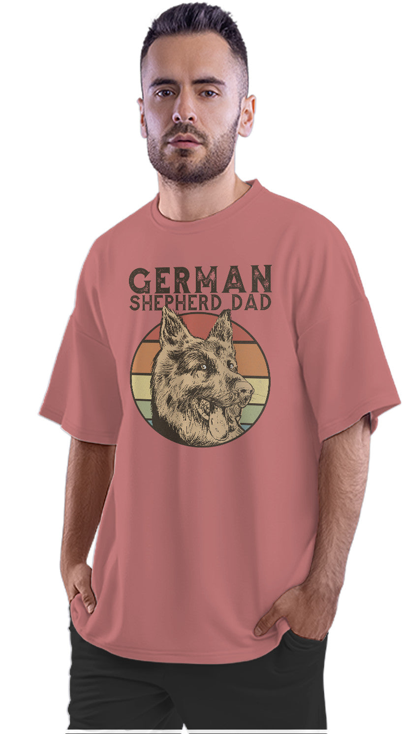 German Shepherd Dad Oversized Unisex T-shirt