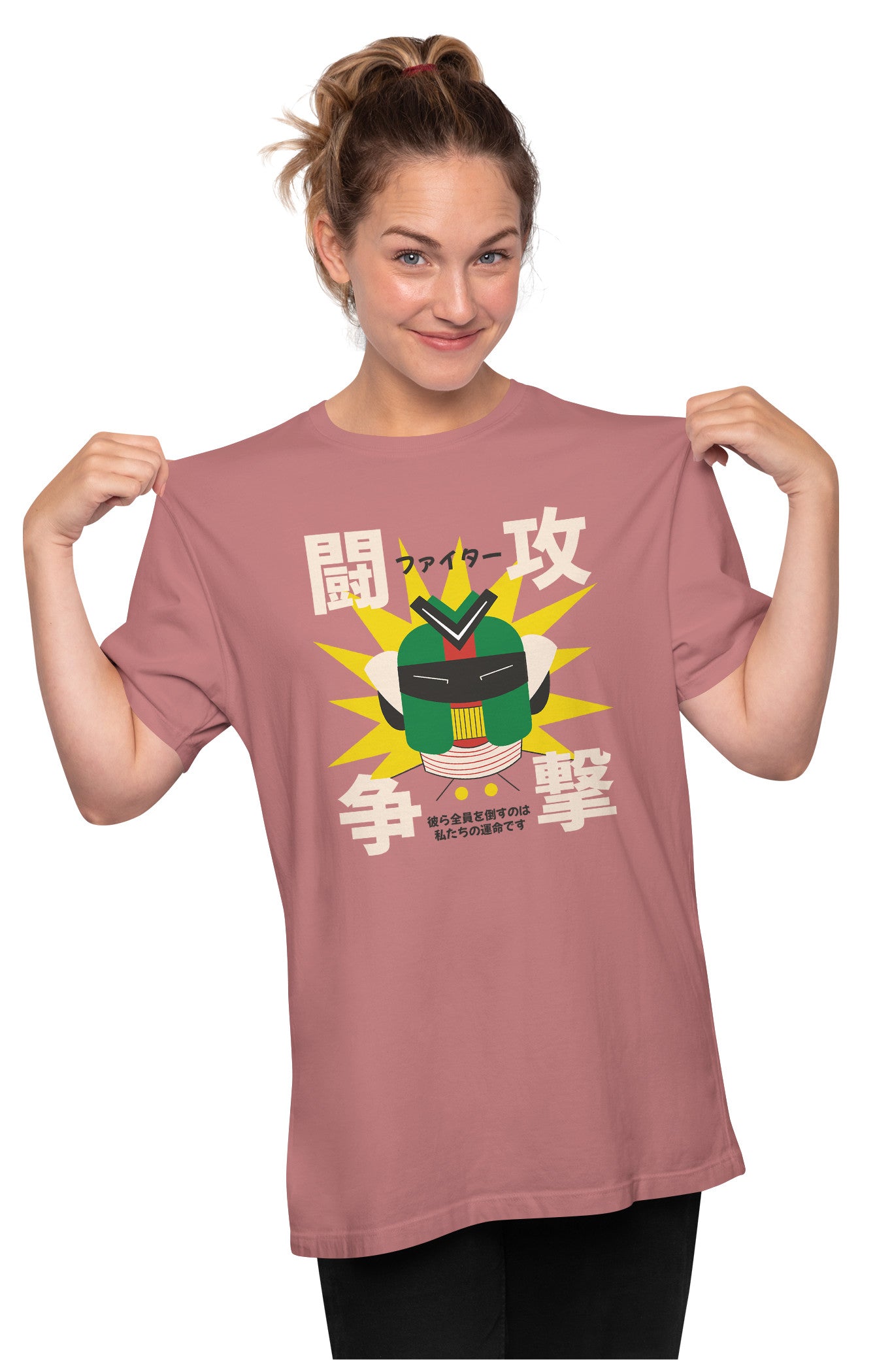 Japanese Retro Style Robot Oversized Unisex T-shirt
