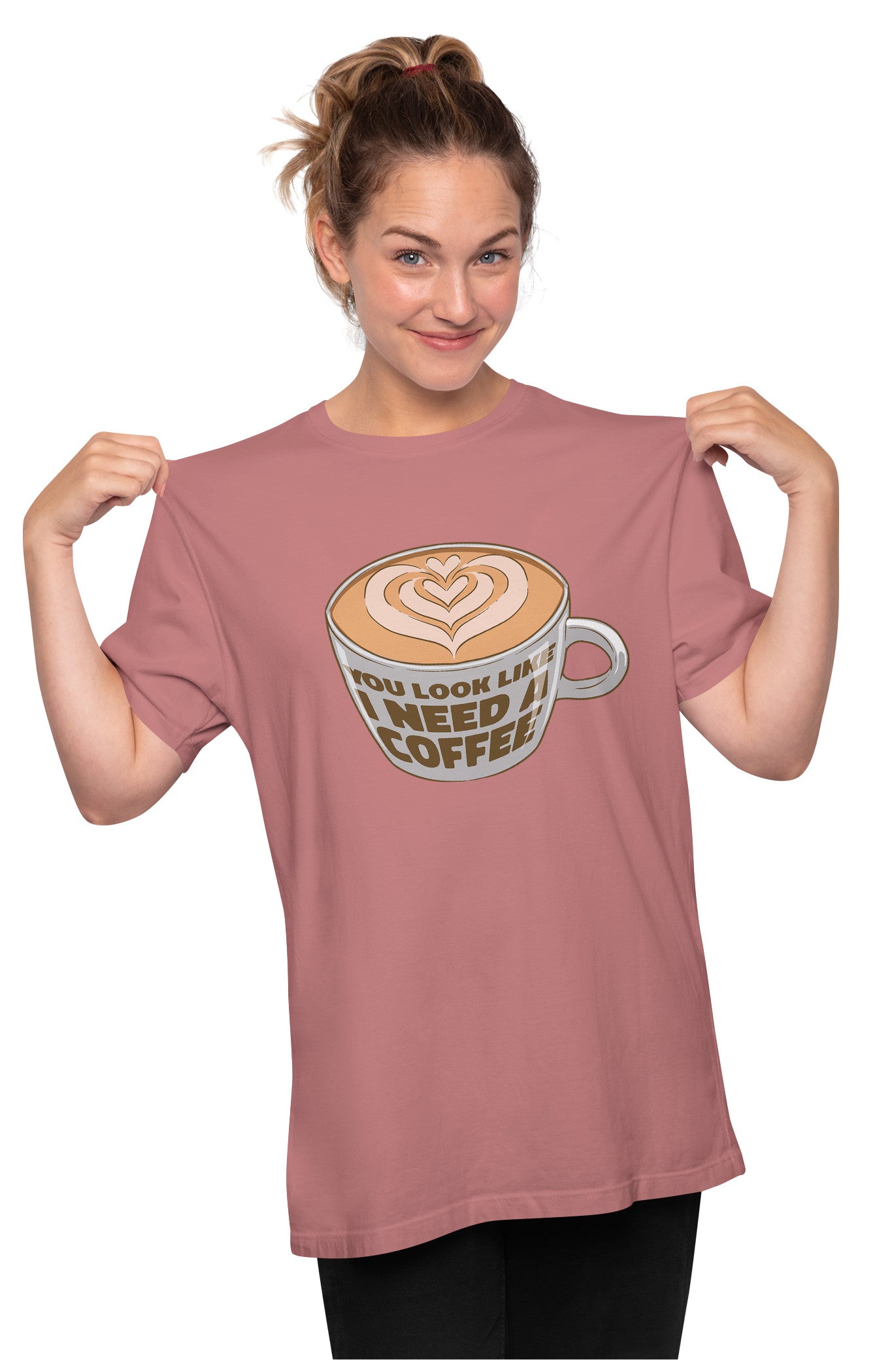 You Look Like I Need A Coffee - Funny Quote Oversized Unisex T-shirt