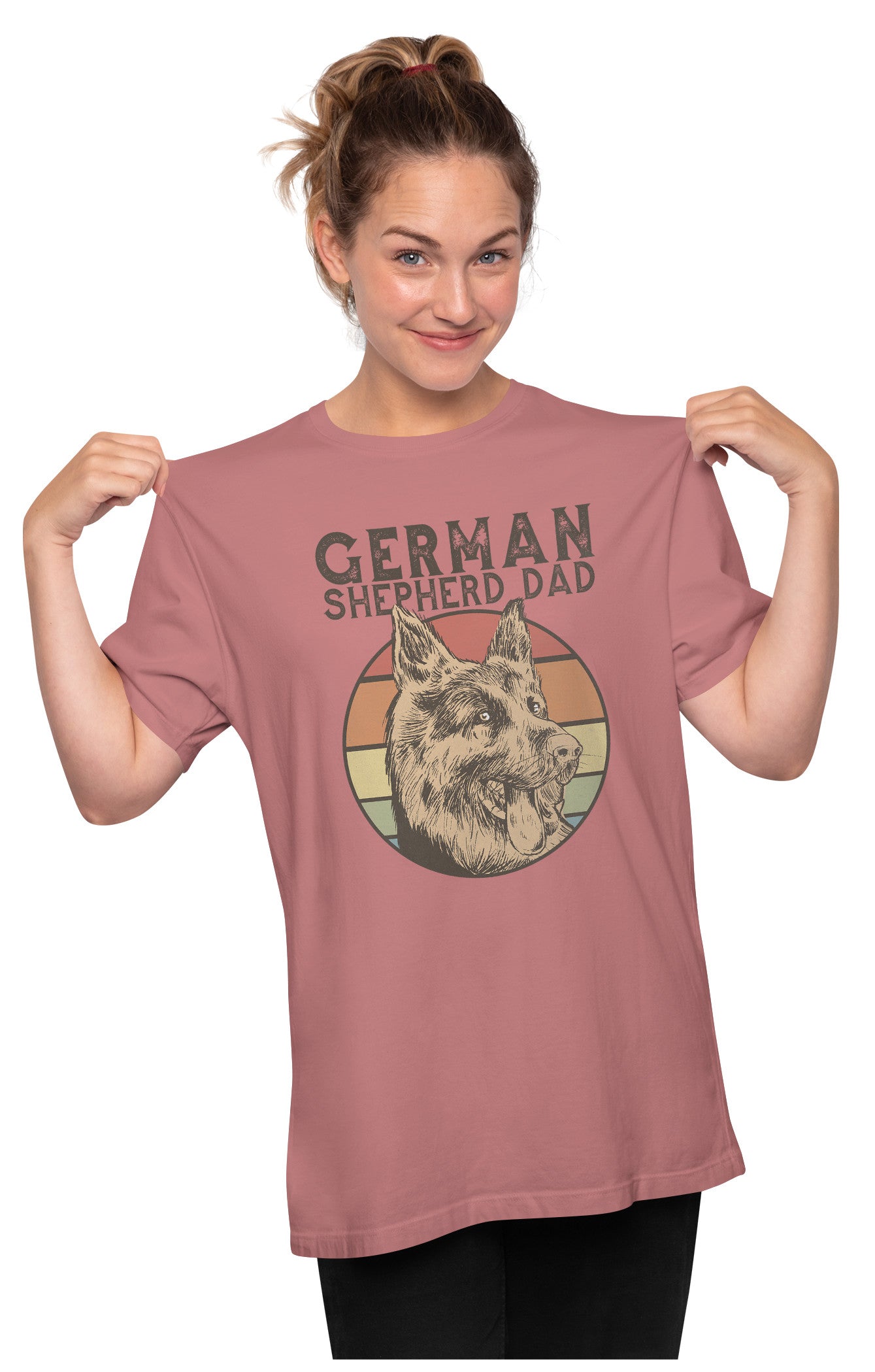 German Shepherd Dad Oversized Unisex T-shirt