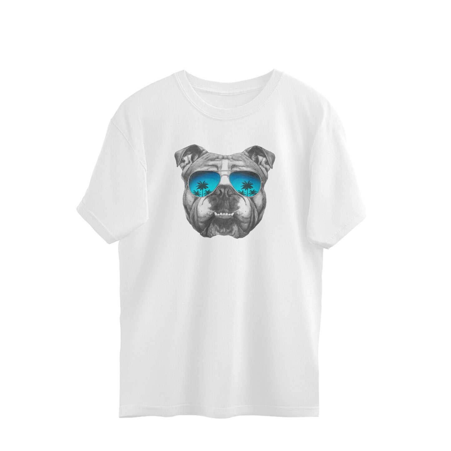 Chill Boxer With Sunglasses - Pit Bull Terrier Oversized Unisex T-shirt