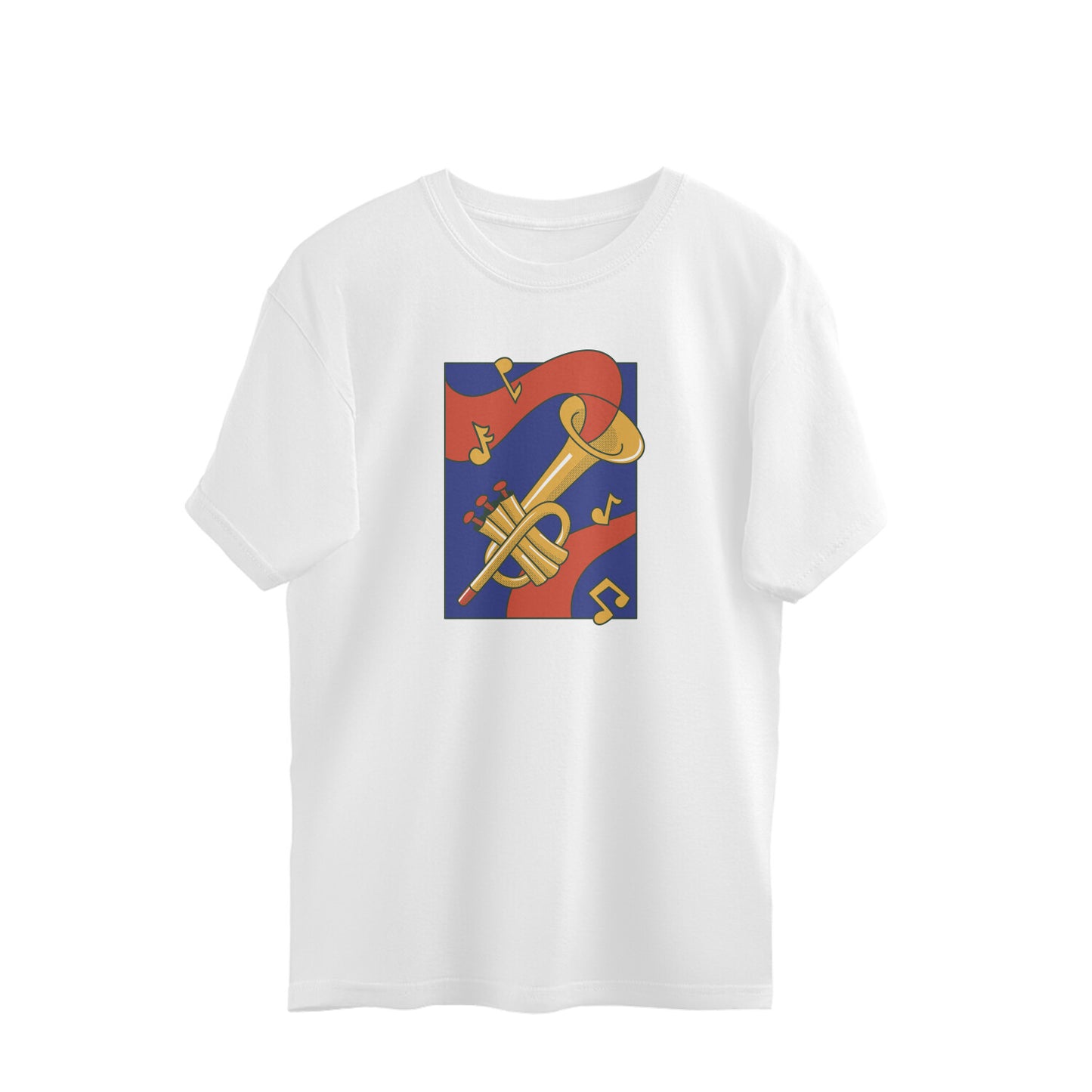 Golden Trumpet Comic Style Oversized Unisex T-shirt