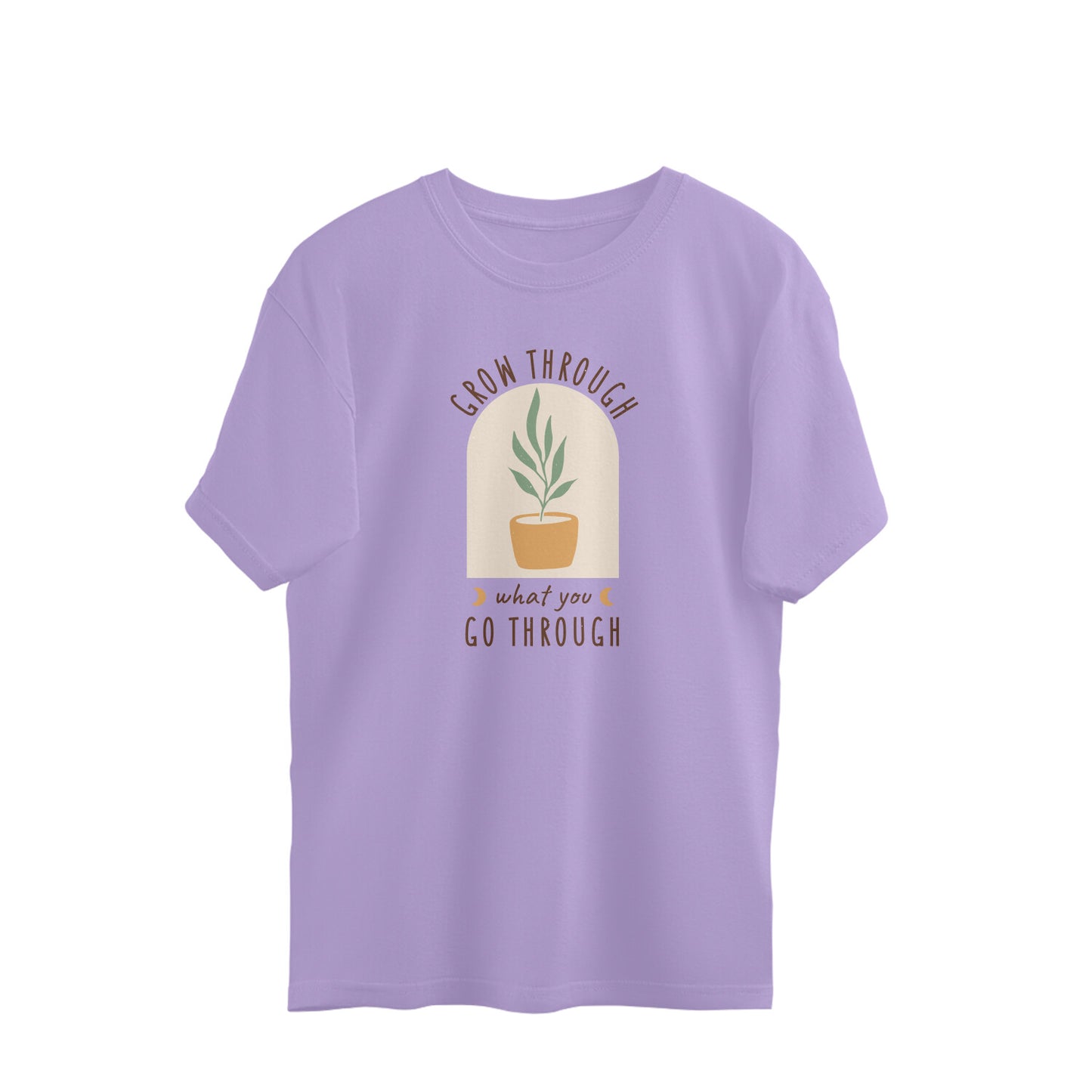Grow Through - Motivational Quote Oversized Unisex T-shirt