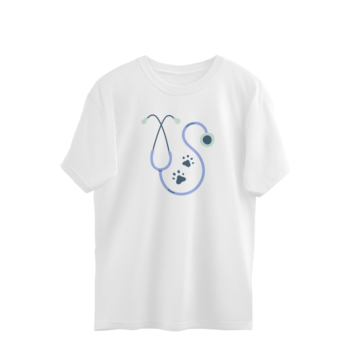 Veterinary Doctor Stethoscope Oversized Unisex T-shirt