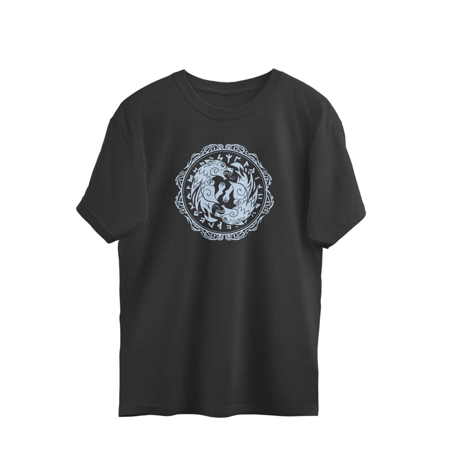 Viking Wolf Runes Oversized Unisex T-shirt