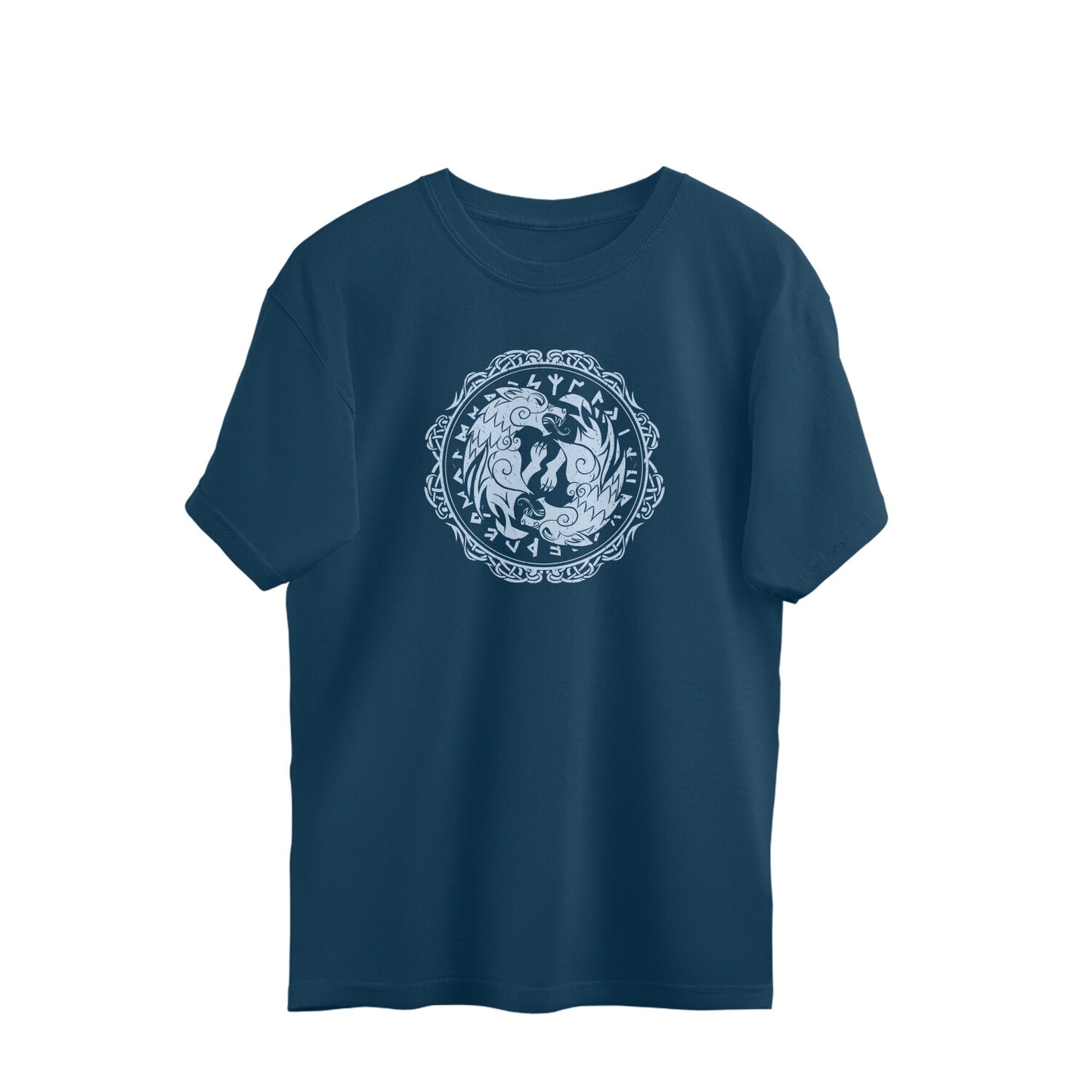 Viking Wolf Runes Oversized Unisex T-shirt
