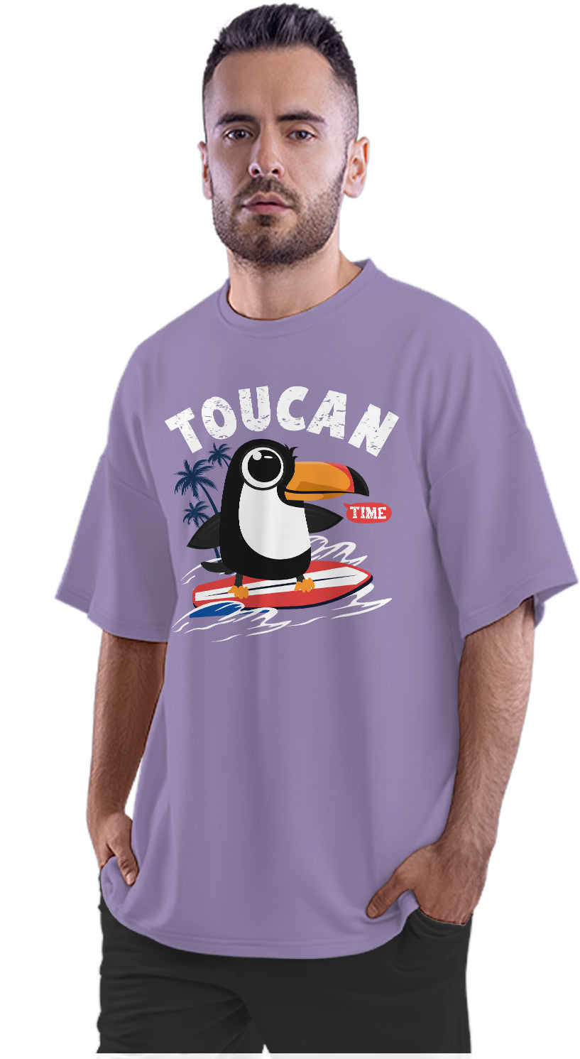 Toucan Bird - Surf Time Oversized Unisex T-shirt
