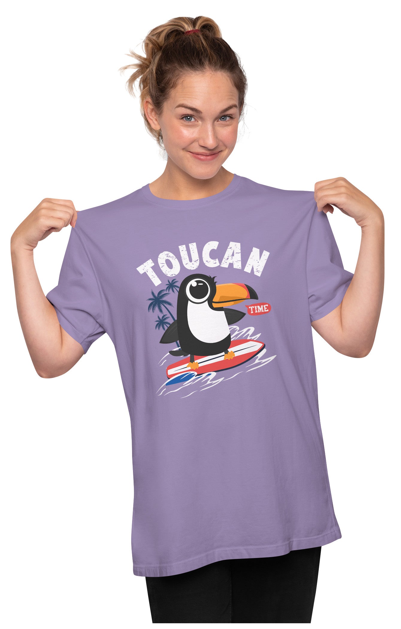 Toucan Bird - Surf Time Oversized Unisex T-shirt