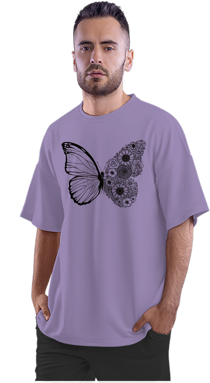 Floral Butterfly Oversized Unisex T-shirt