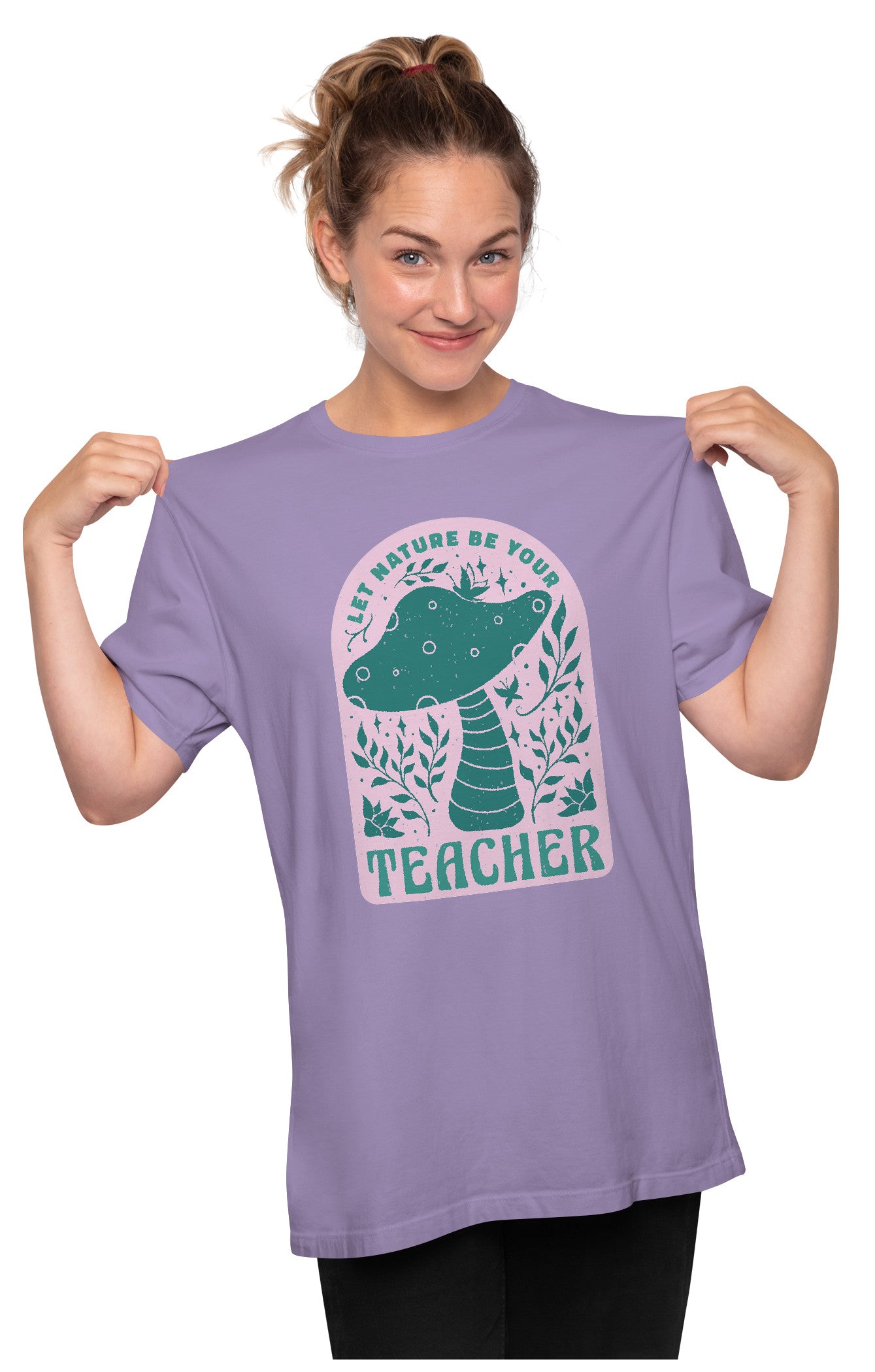 Let Nature Be Your Teacher - Mushrooms Oversized Unisex T-shirt