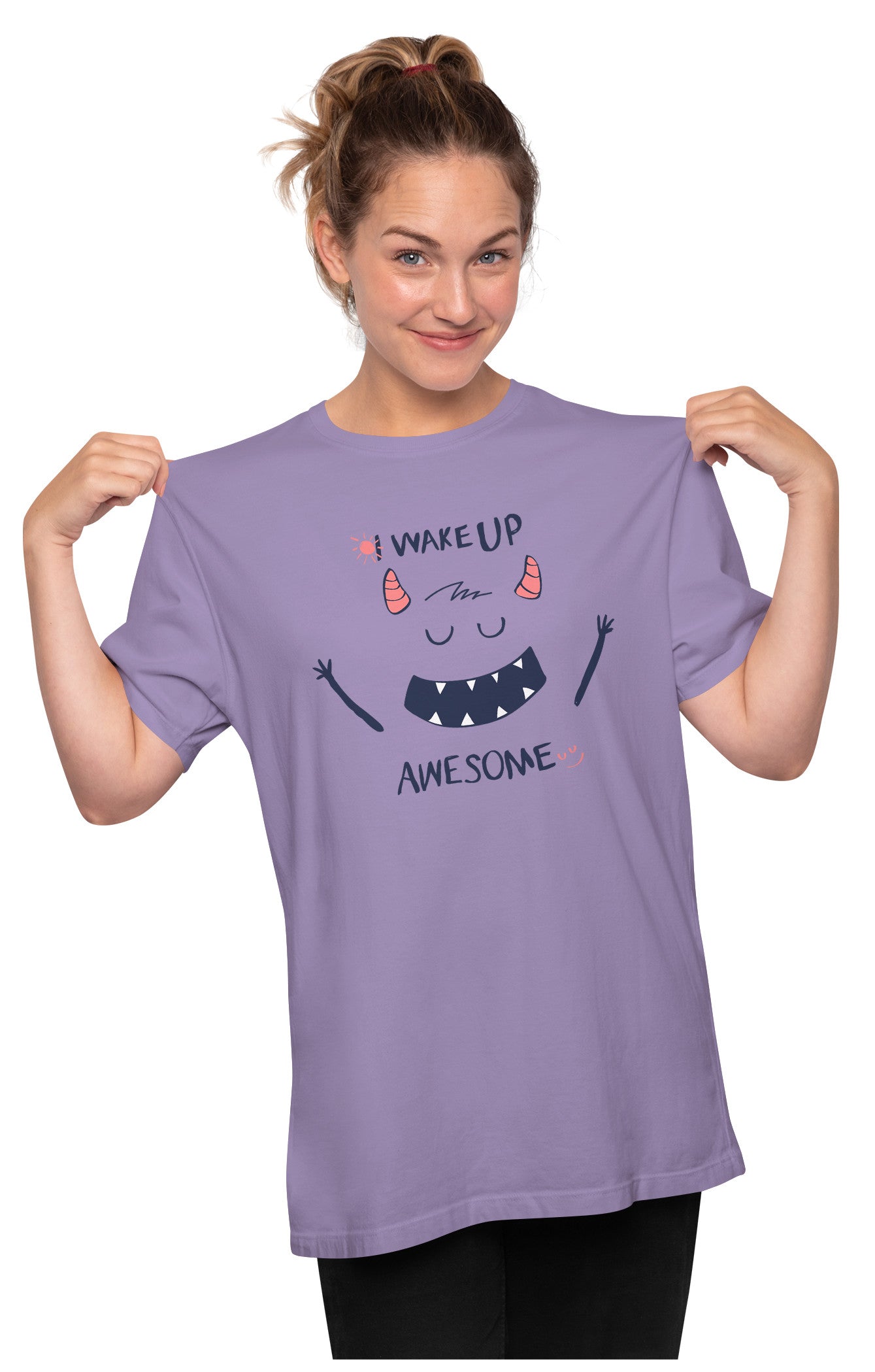 I Wake Up Awesome Oversized Unisex T-shirt