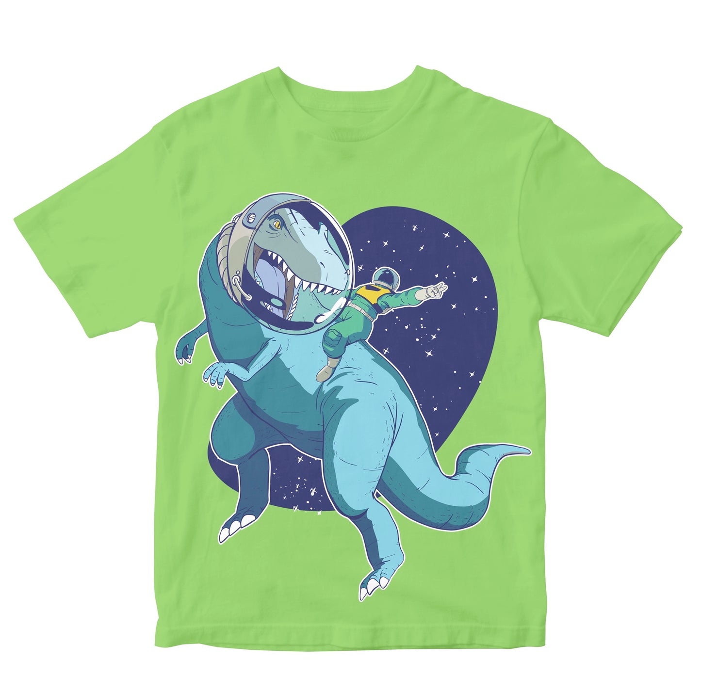 Astronaut Riding Dinosaur In Space Kids
