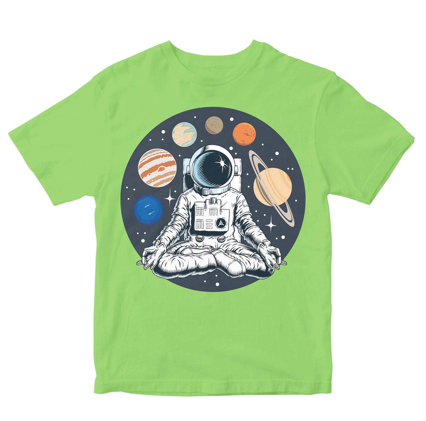 Astronaut Meditating - Planets Kids